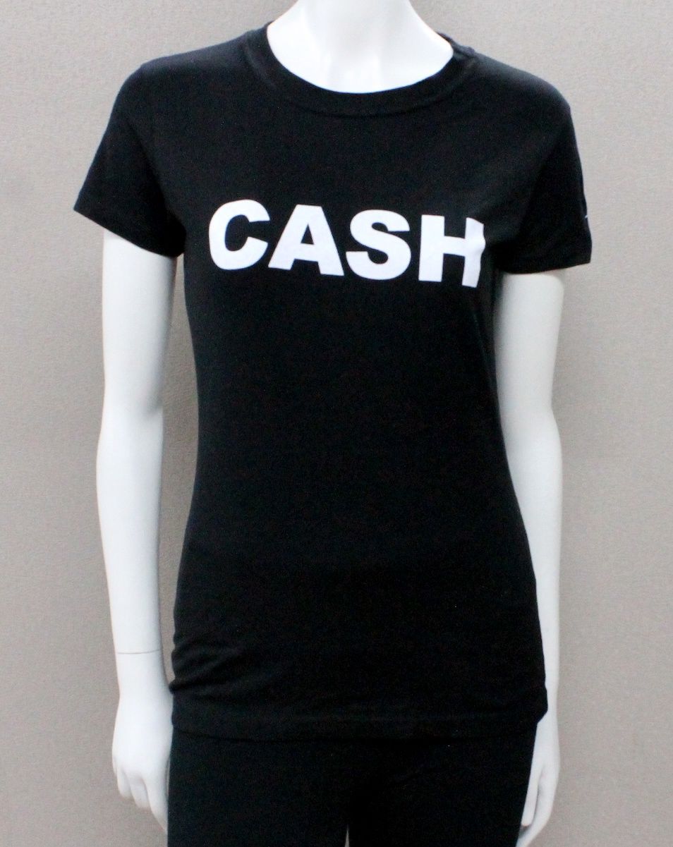 Johnny Cash Logo Women's-Black