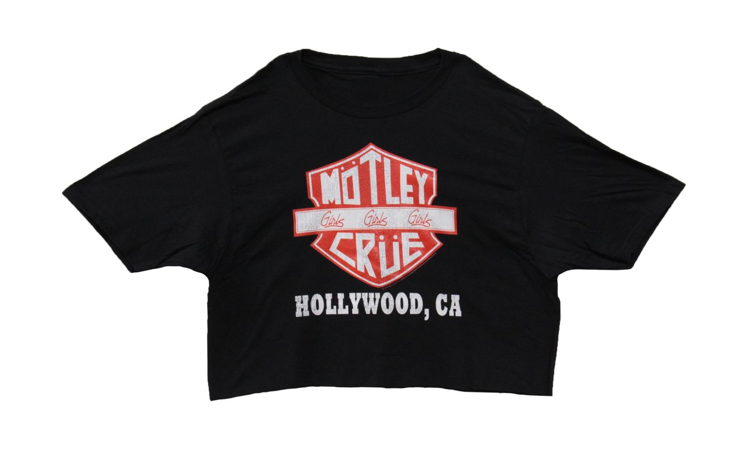Motley Crue - Crue Sign Ladies Festival Cali Crop - BLK