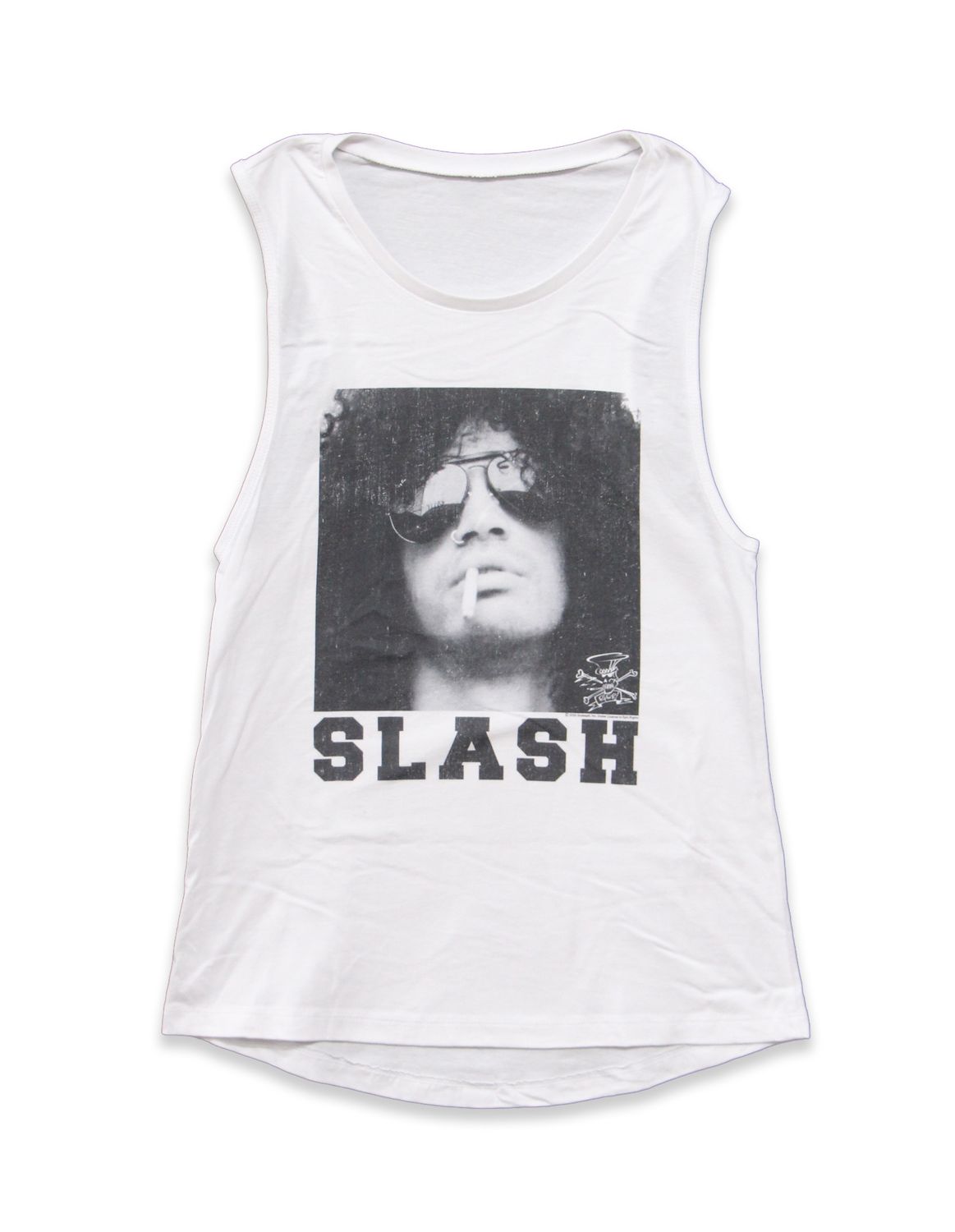 Slash Smoking Ladies Muscle Tank - White