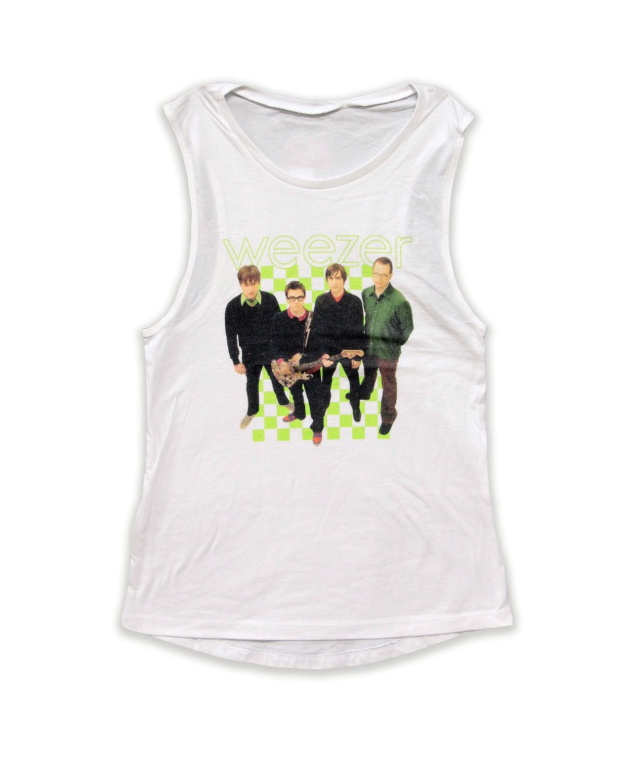 Weezer Green Album Lineup Women's Tank - White