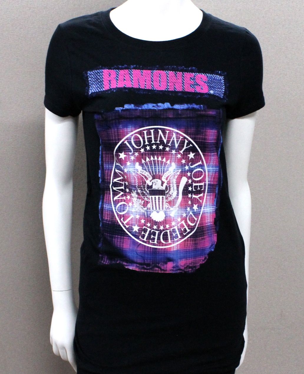 Ramones Purple and Pink Logo Women's-Black