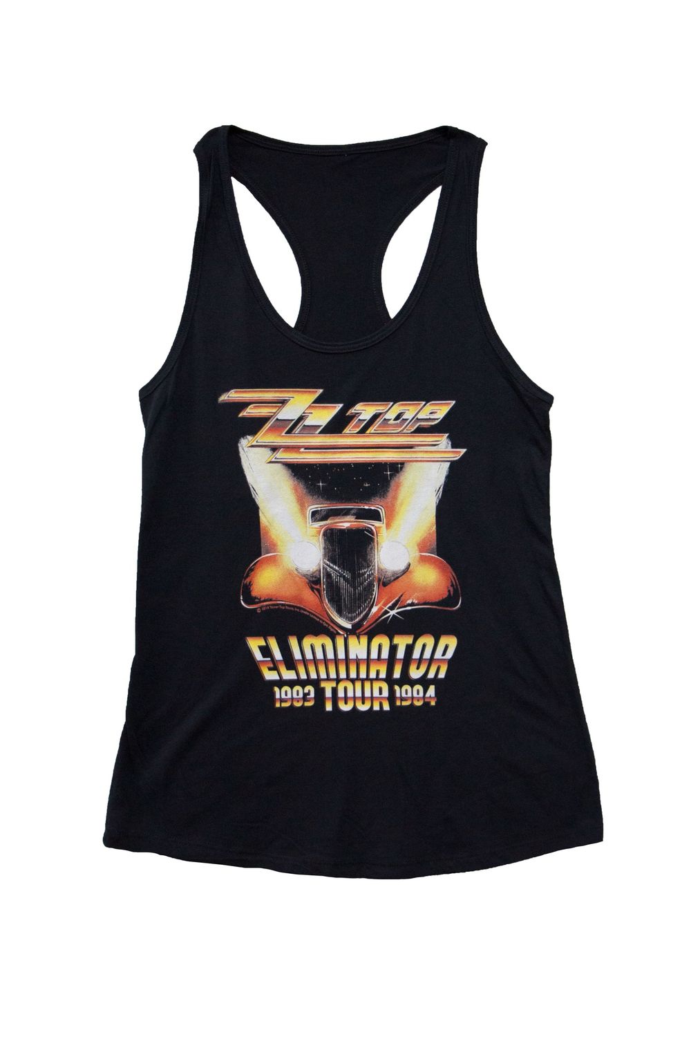 ZZ Top - Eliminator Tour Ladies Racerback Tank - BLK