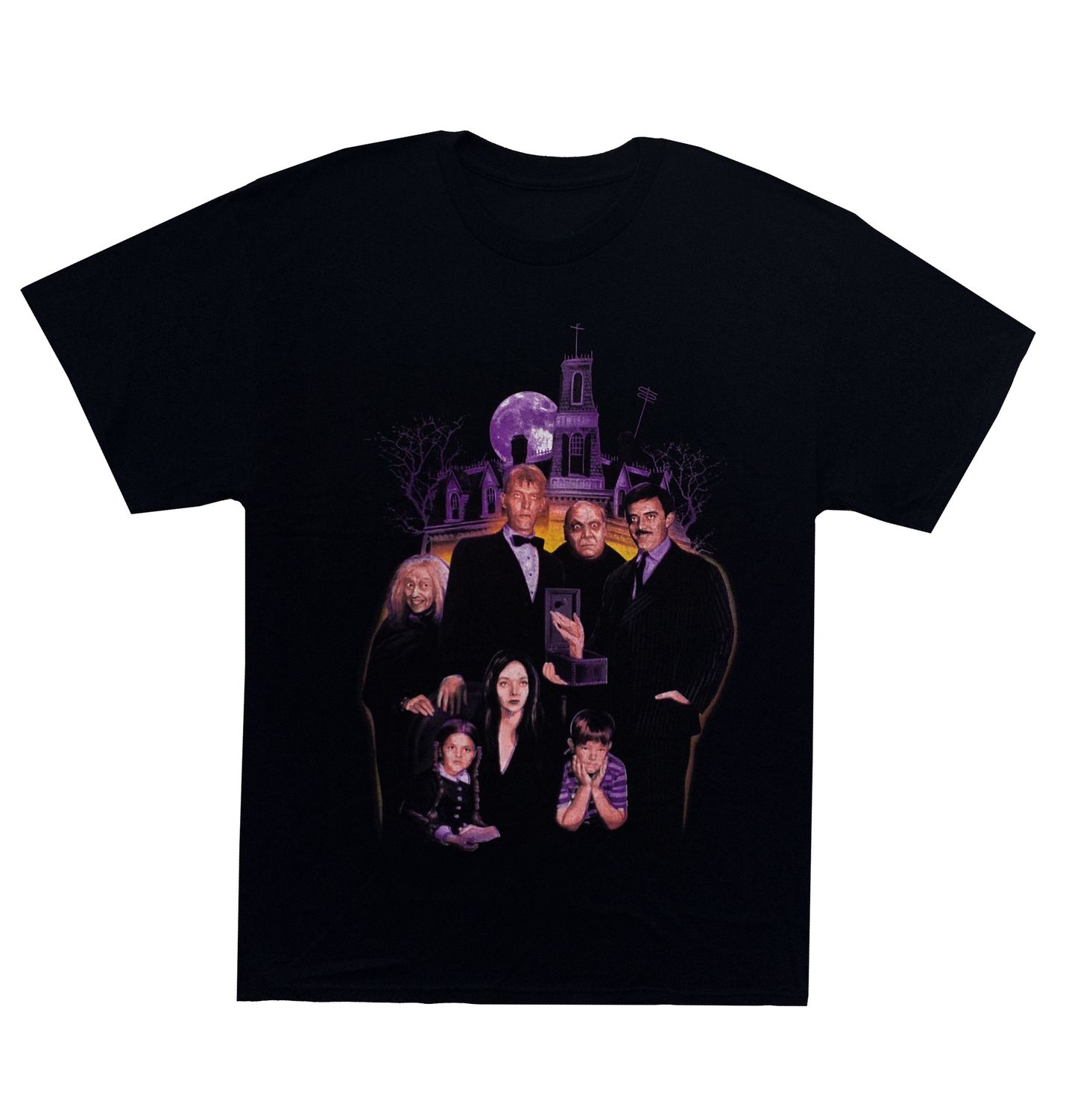 Addams Family Coloured Portrait - BLK
