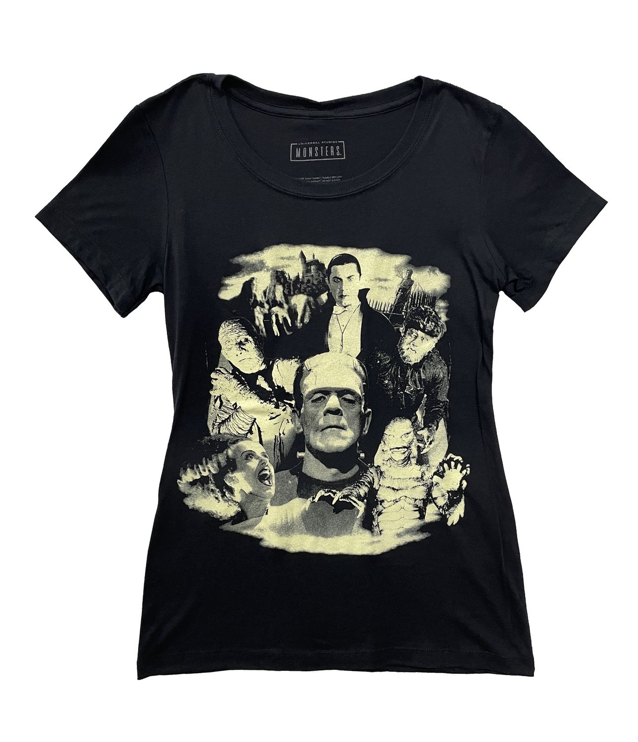 Universal Monsters Collage Womens -BLK