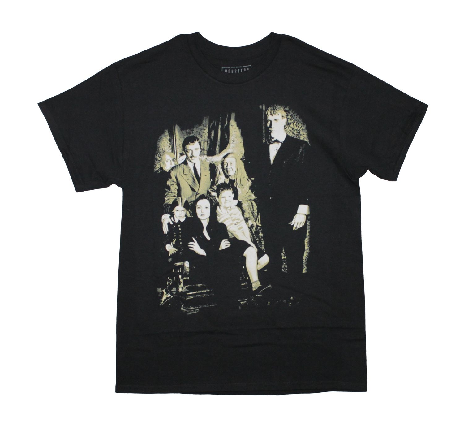 Addams Family Portrait B&amp;W - BLK