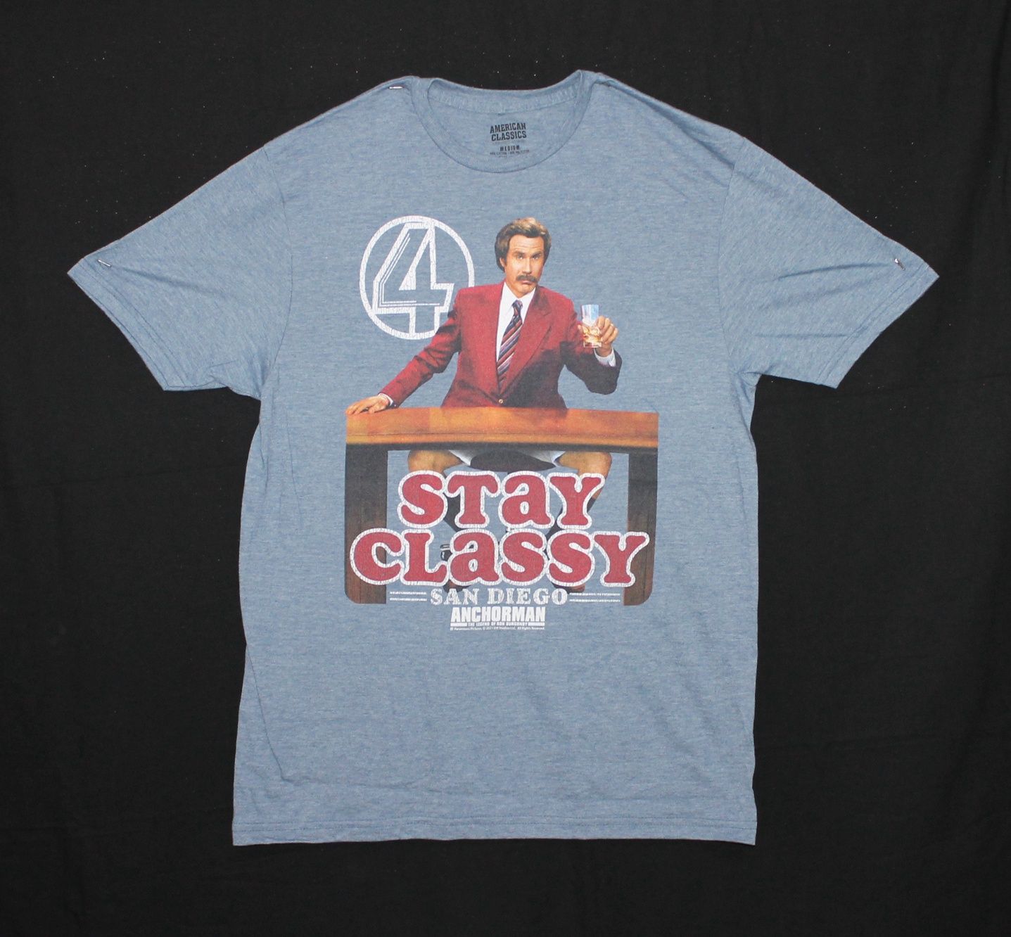 Anchorman Stay Classy - Blue/Grey Heather