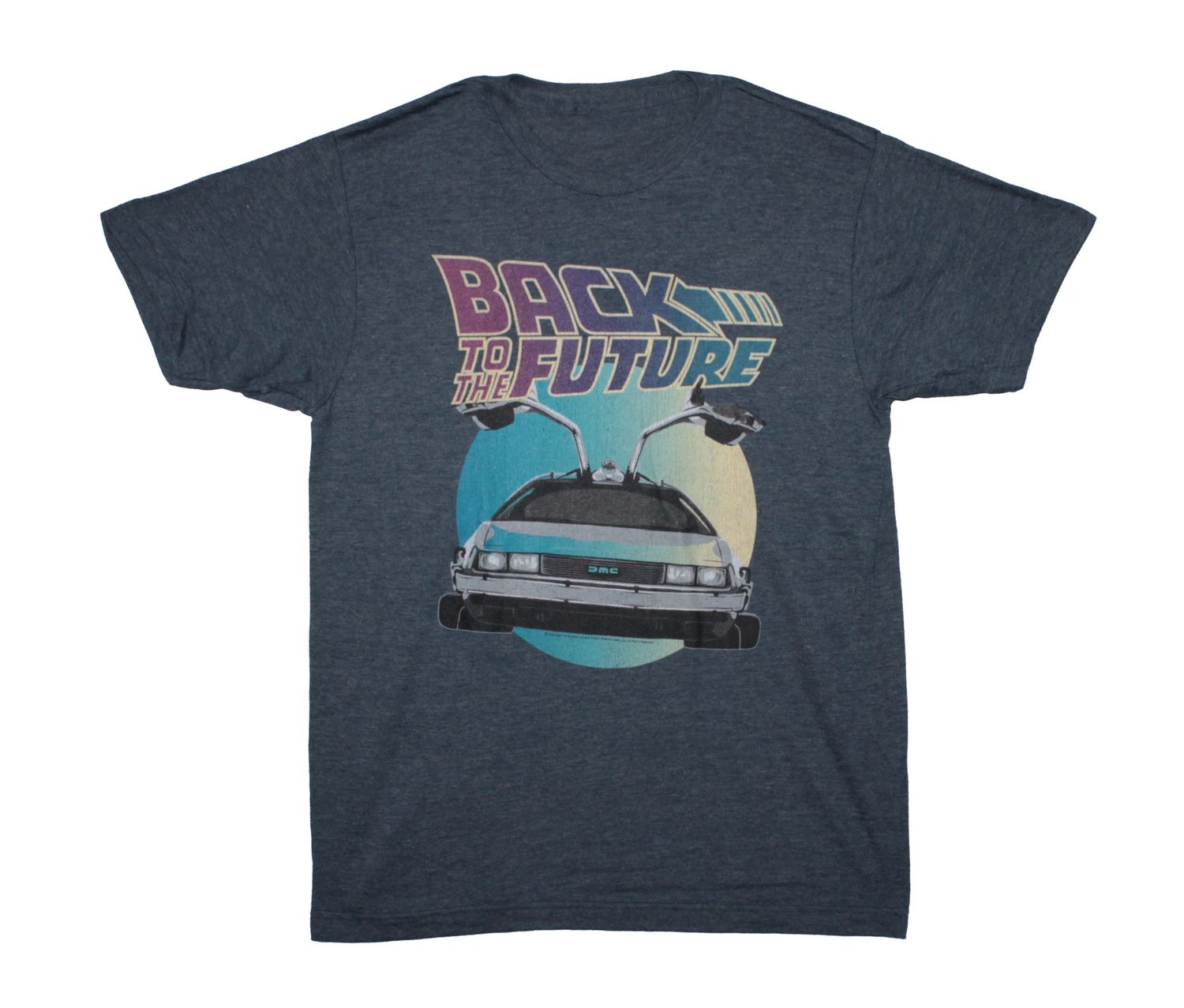 Back to the Future Delorean Circle - Navy Heather