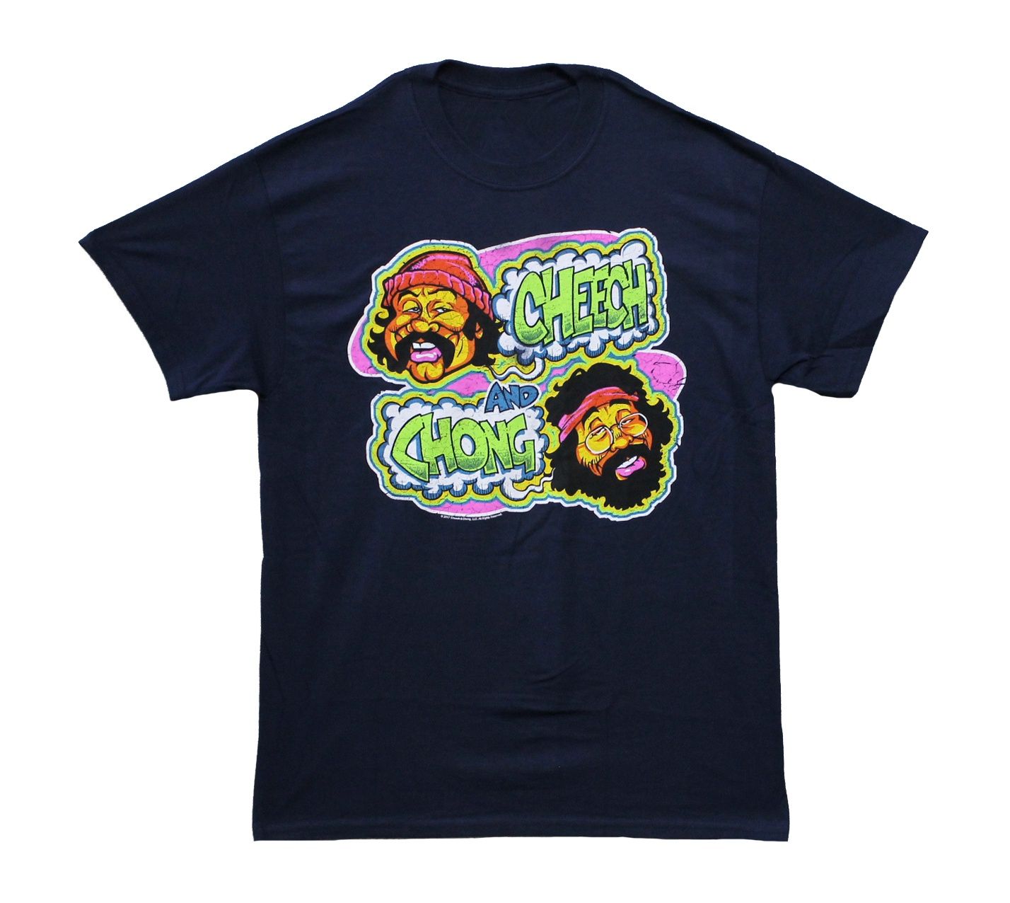 Cheech and Chong Green and Smoke Transfer- Navy Blue