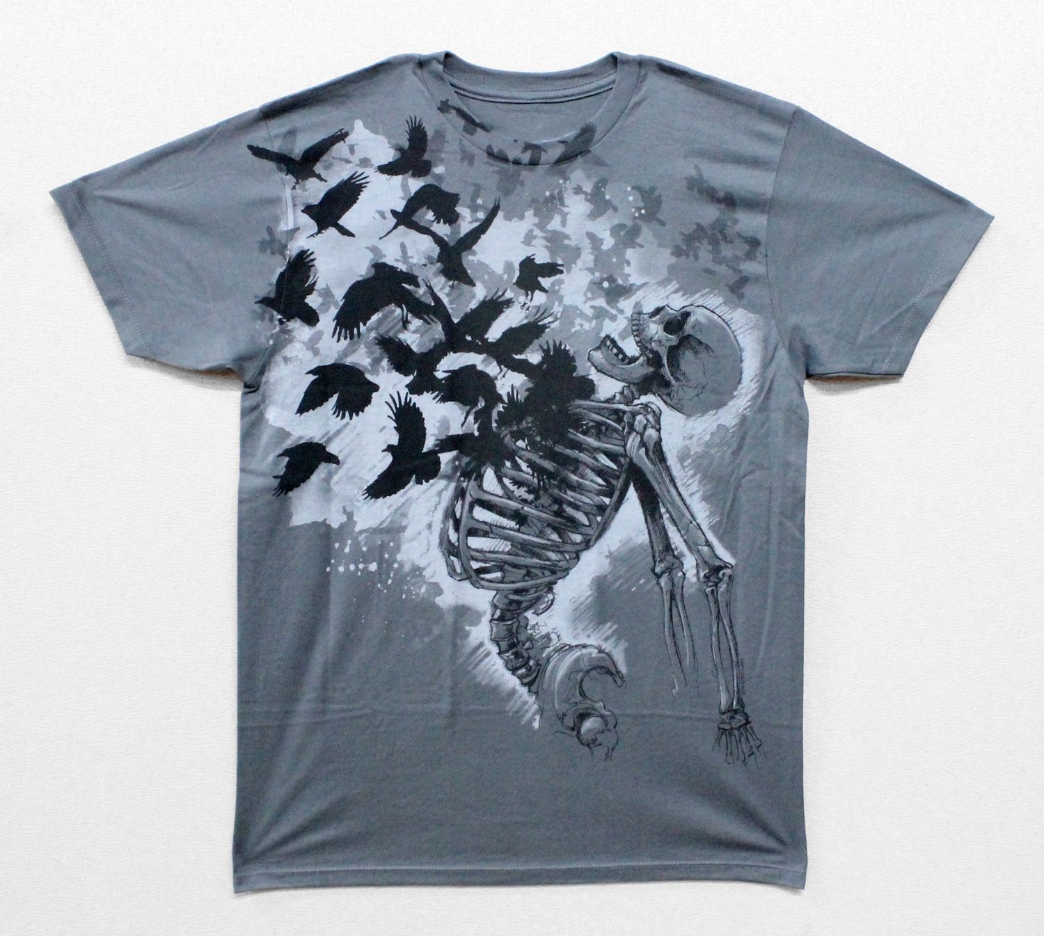 Fantasy Skull Liberated Crows-Dark Grey