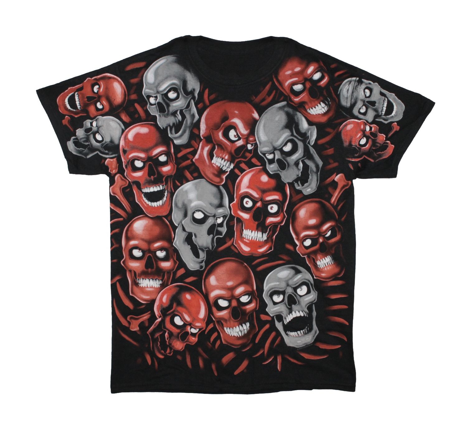 Fantasy Skull Pile Red/Grey