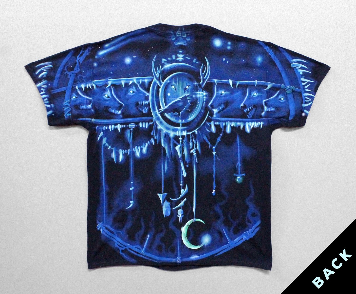 Fantasy Tribal Wolf - Black