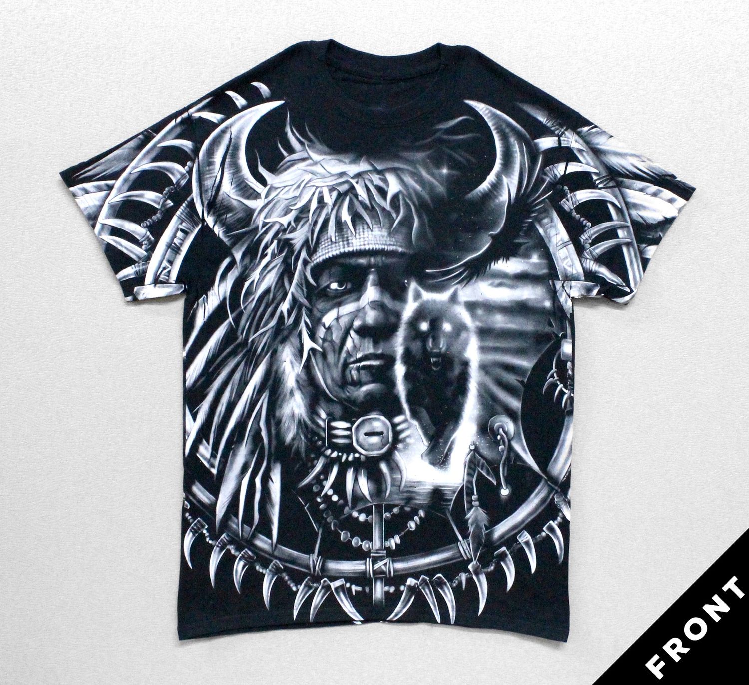 Fantasy Wolf Dreamcatcher - Black