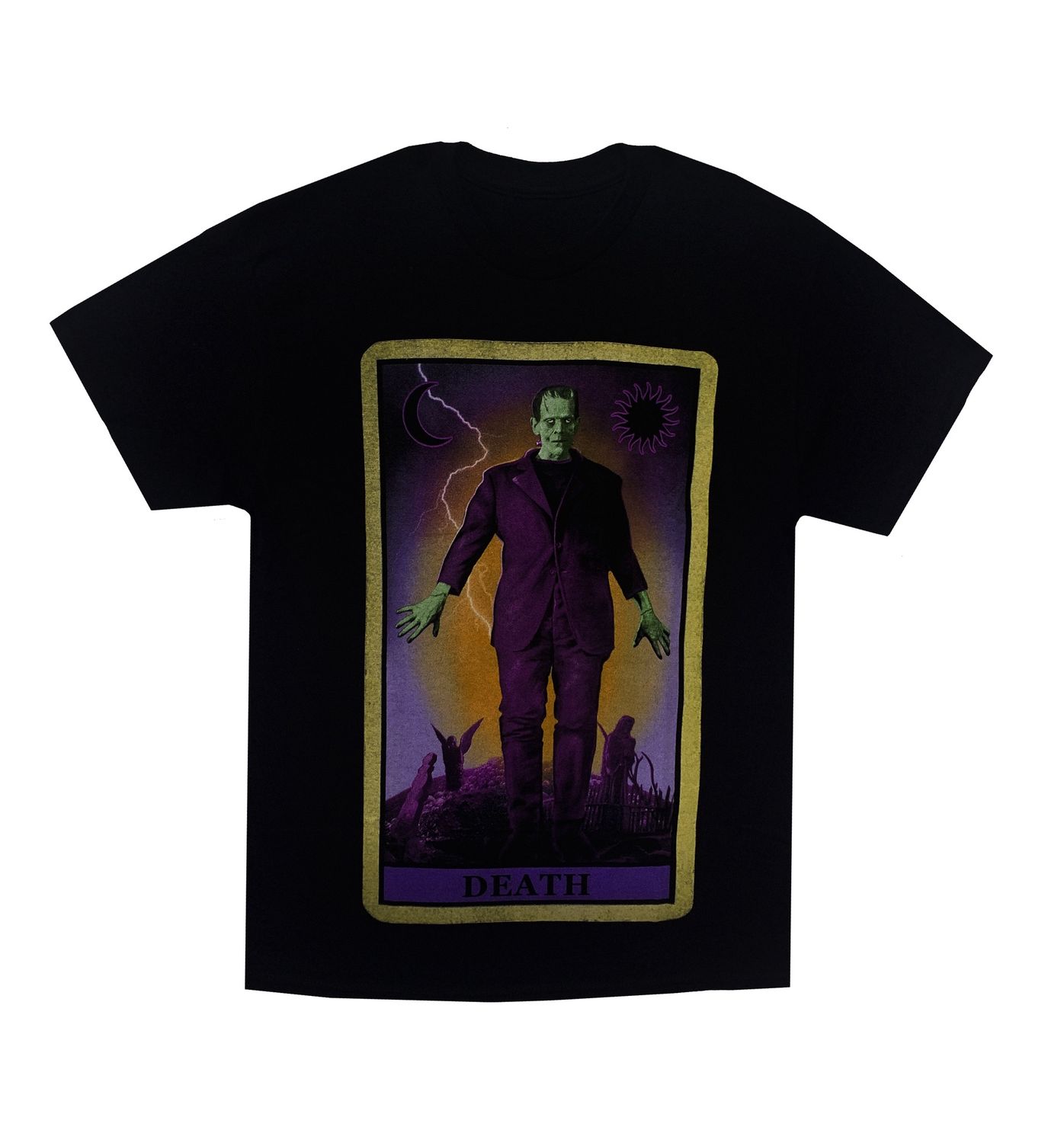 Frankenstein Death Tarot Card - BLK