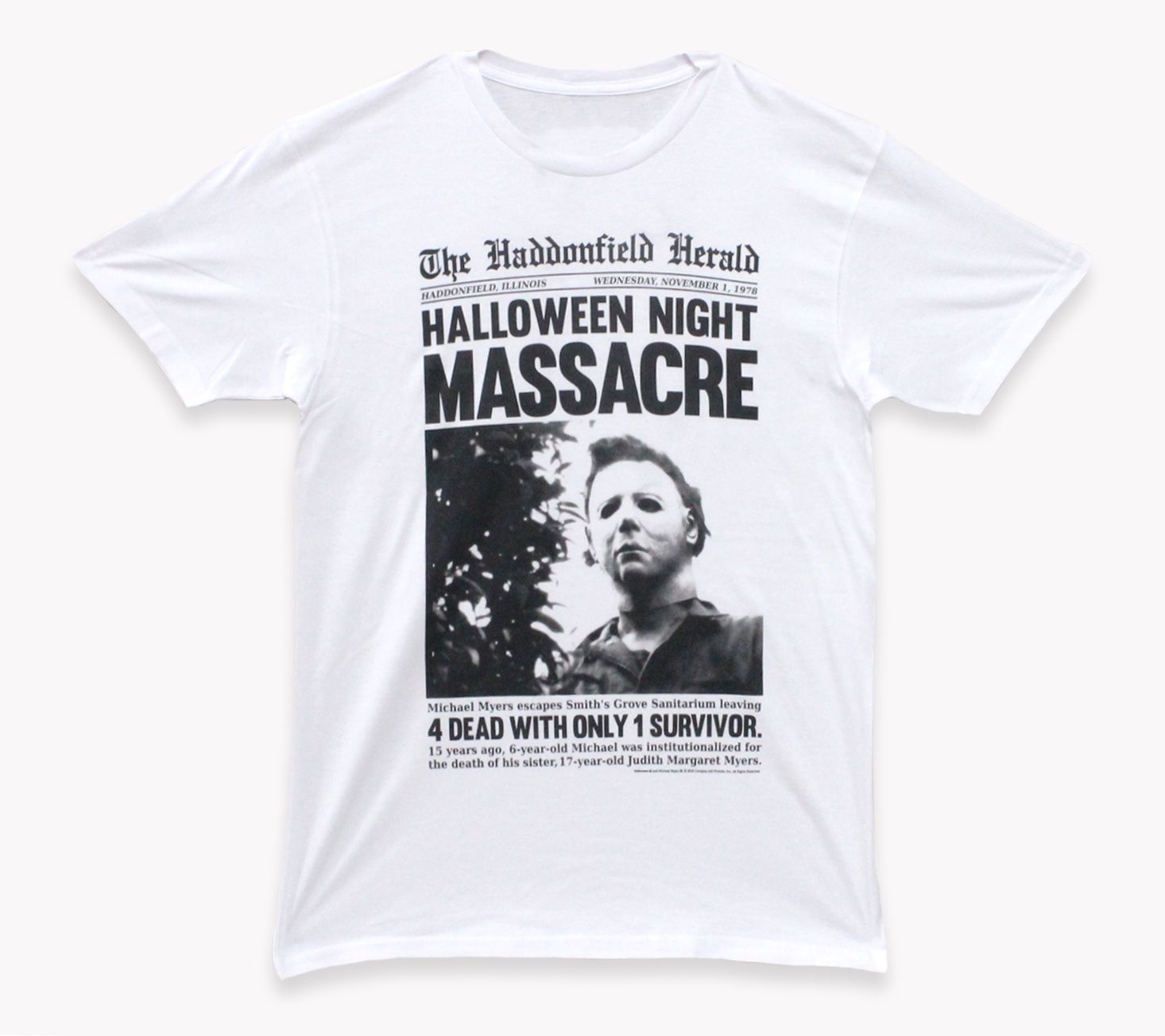 Halloween Haddonfield Herald - White