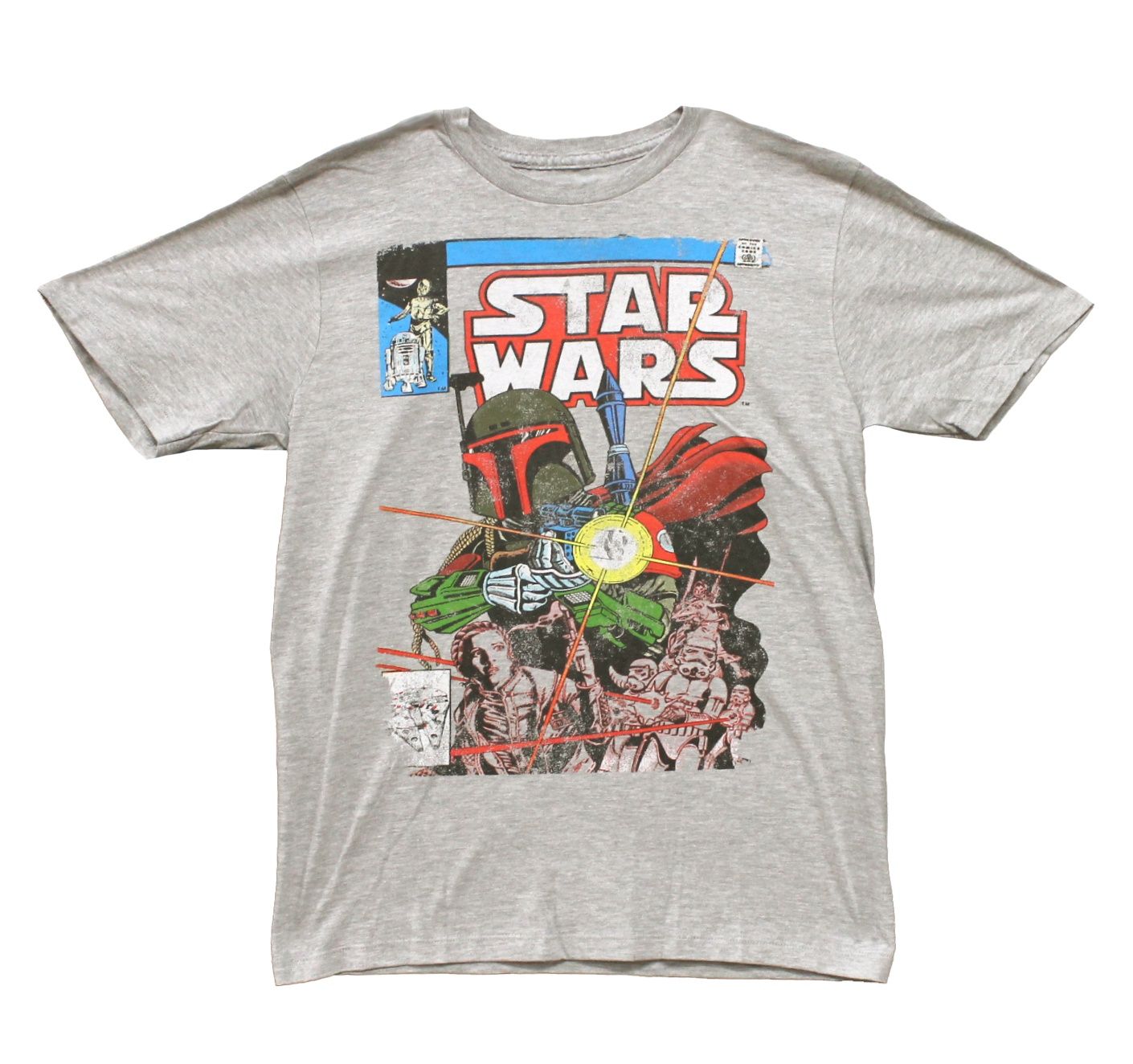 Star Wars Boba Fett Comic - Light Heather Grey