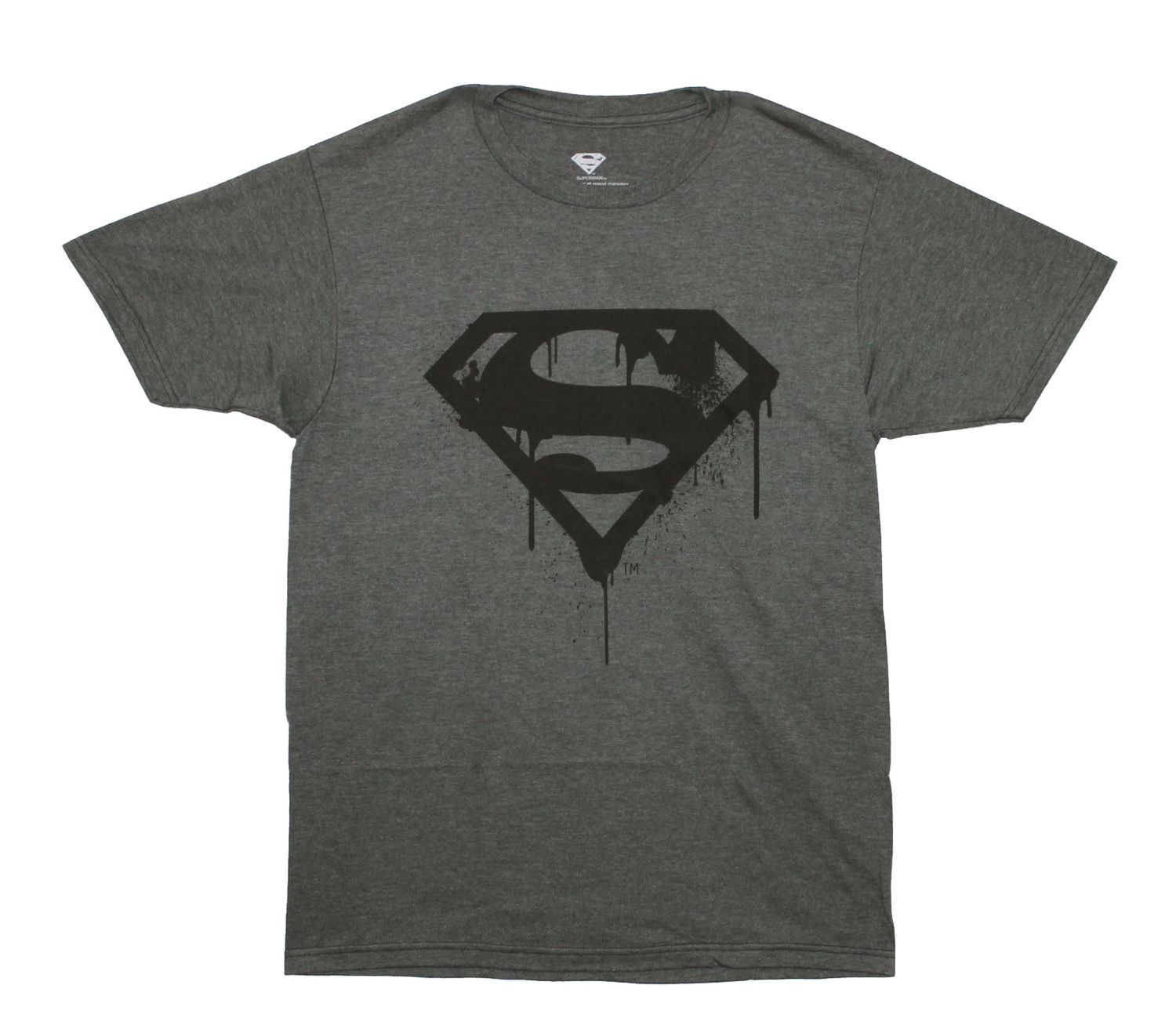 Superman Graffiti Logo - Dark Heather Grey