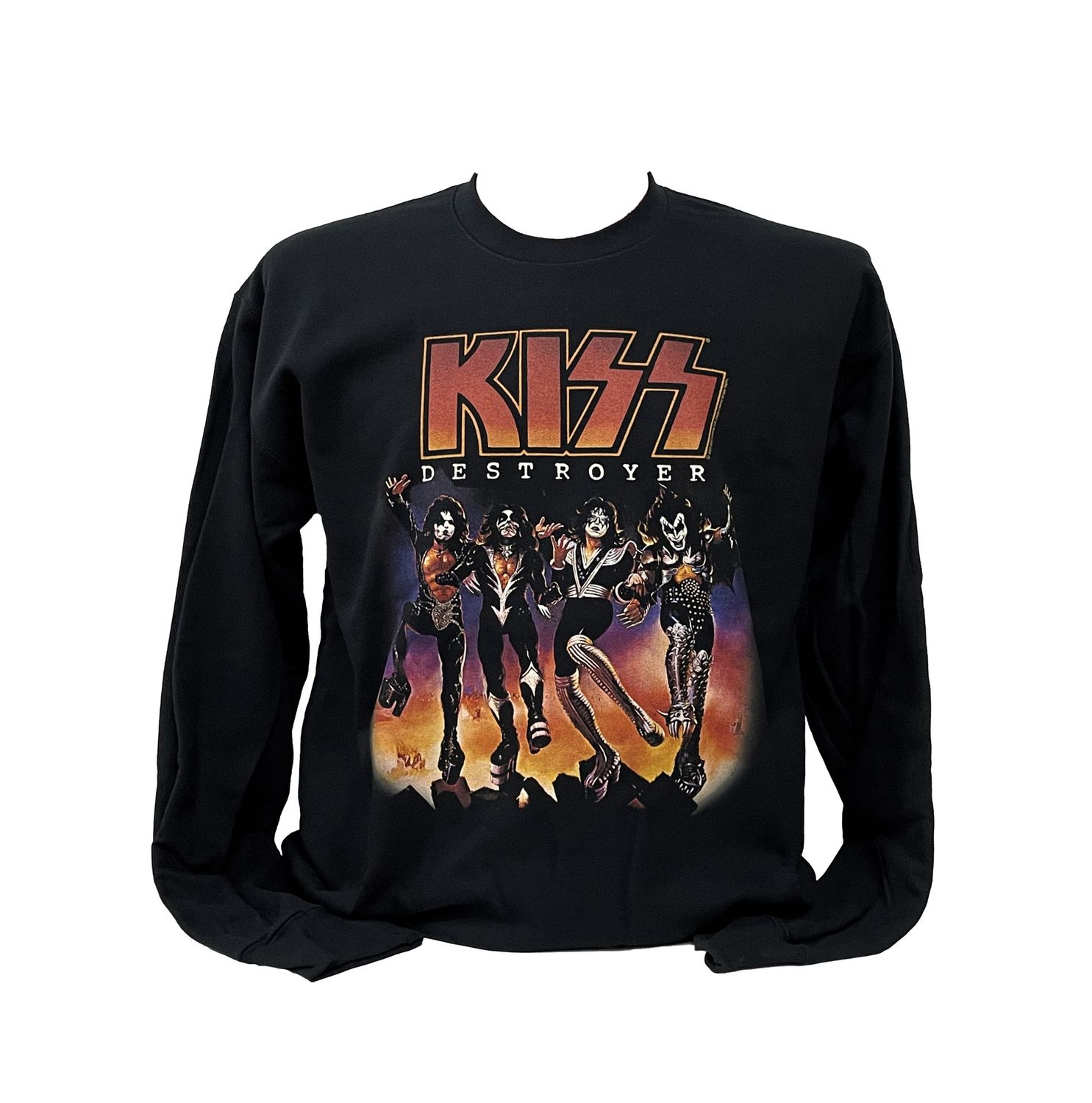 Kiss destroyer L/S Sweatshirt - BLK