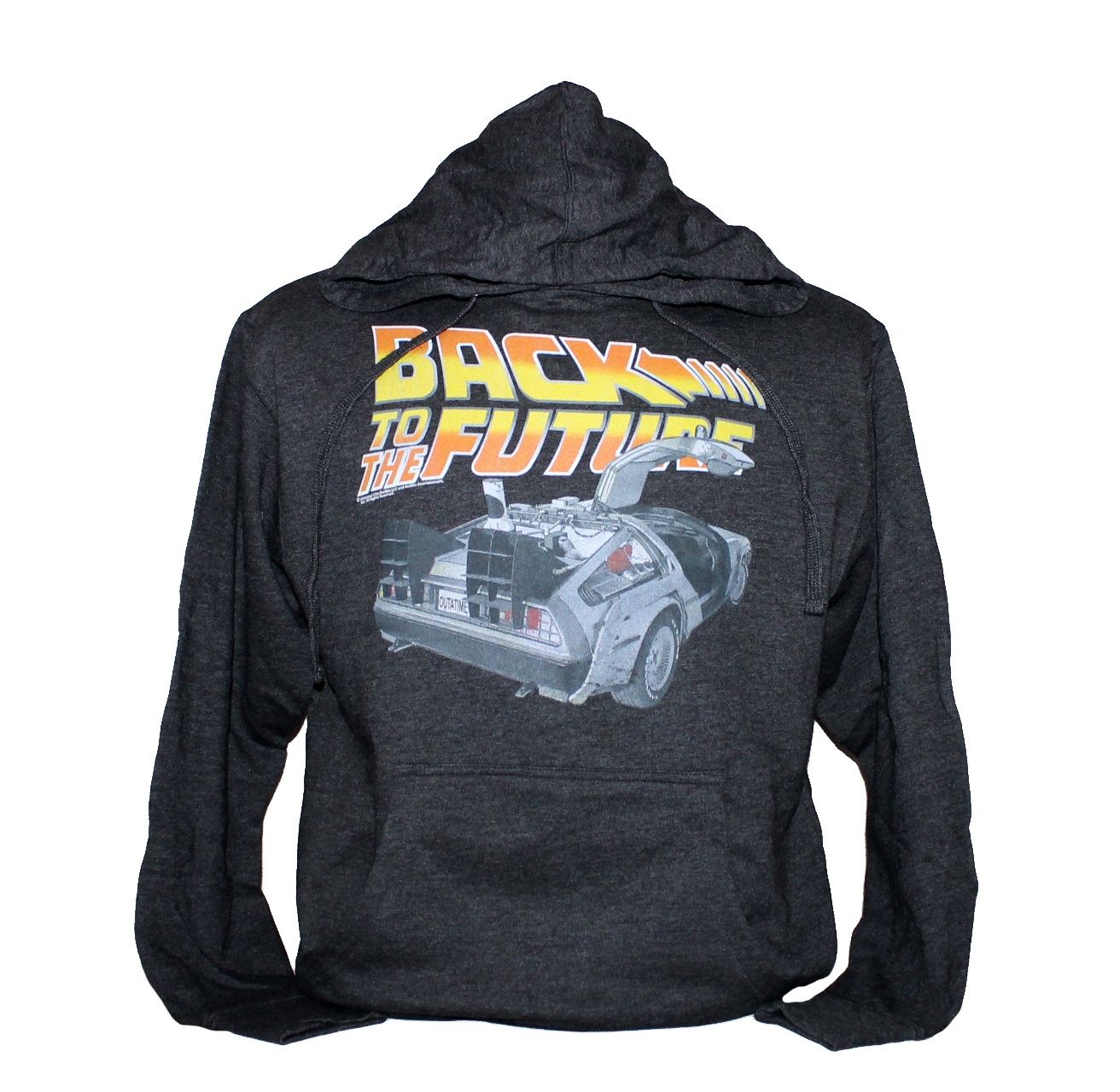 Back to the Future Delorean Pullover Hoodie - Charcoal Heather