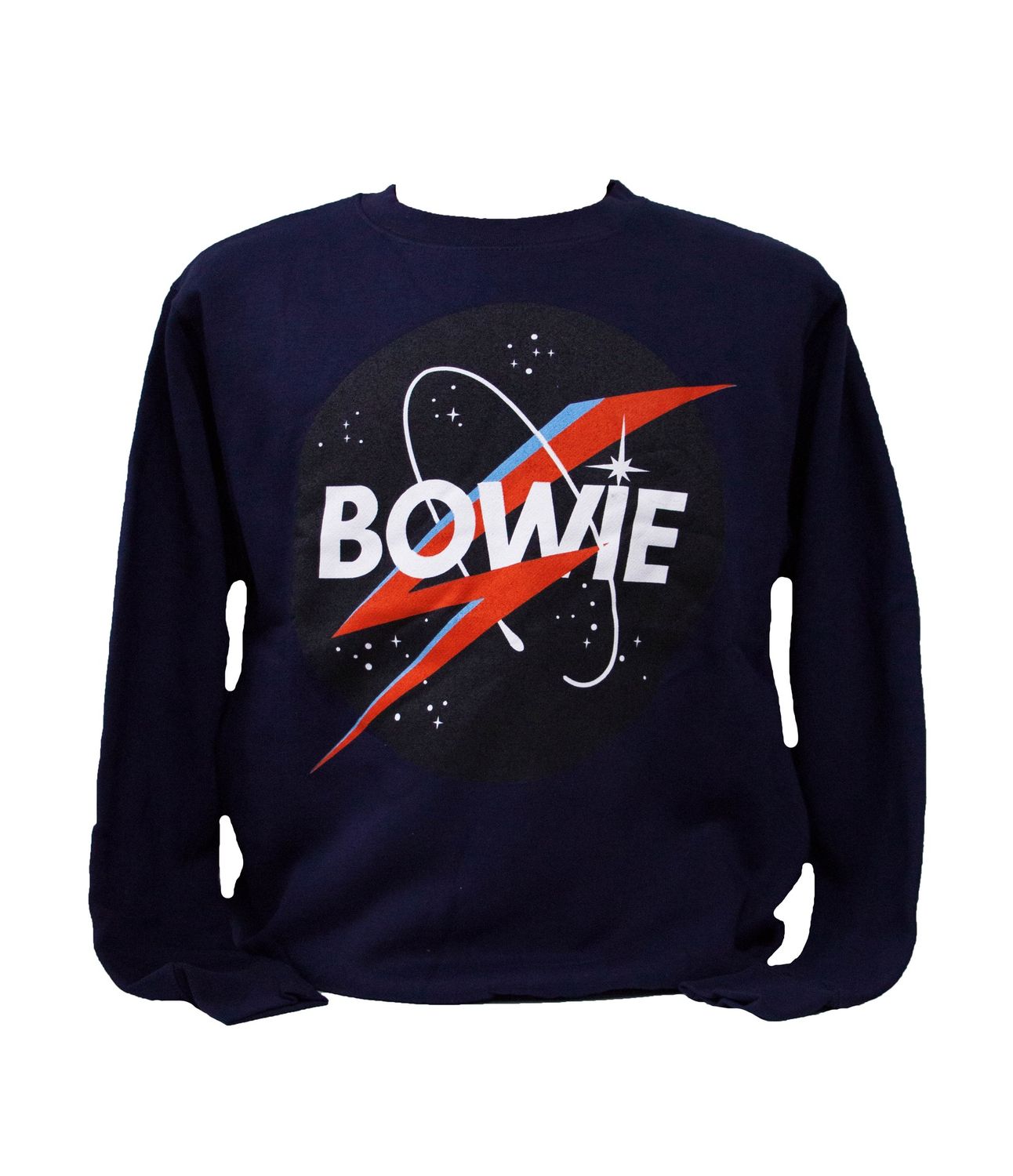David Bowie Space Logo Crewneck-Navy