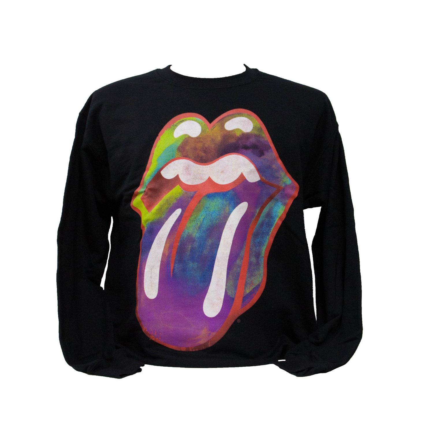 Rolling Stones Tie Dye Crewneck Sweater - Black