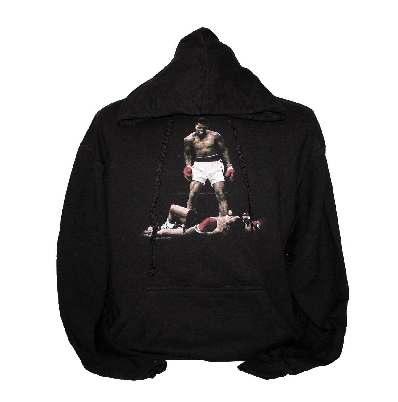 Muhammad Ali Over Liston Pullover Hoodie - Black