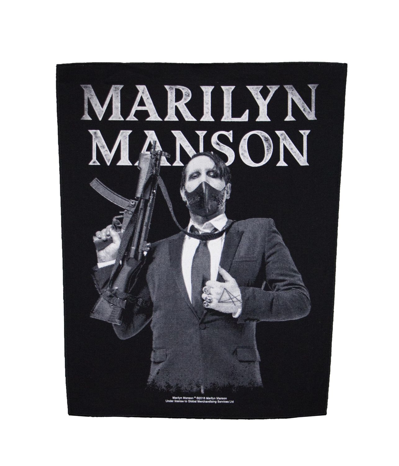 Marilyn Manson with a Gun Backpatch