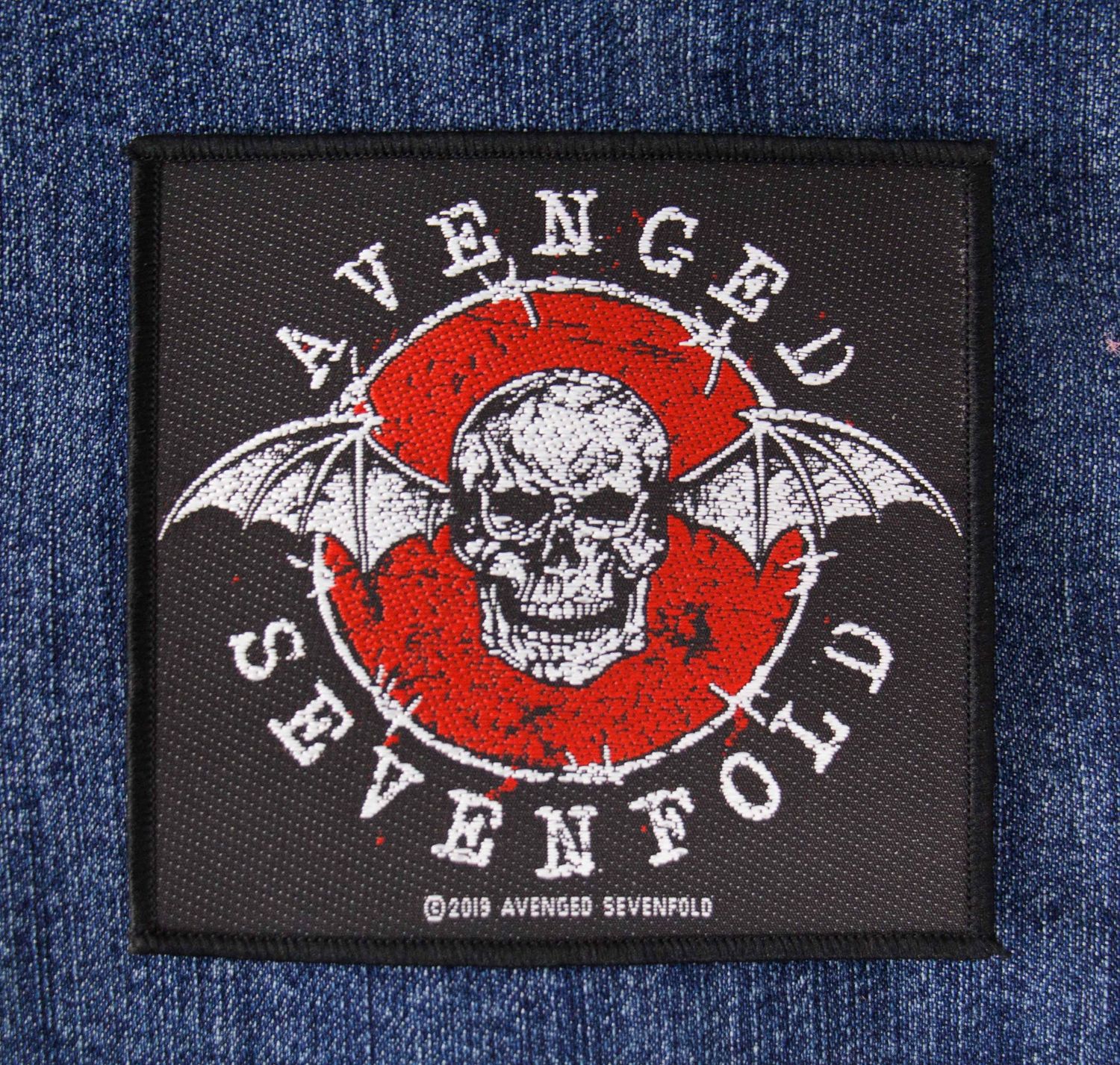 Avenged Sevenfold - Distressed Skull w/ Red Sew-On Patch