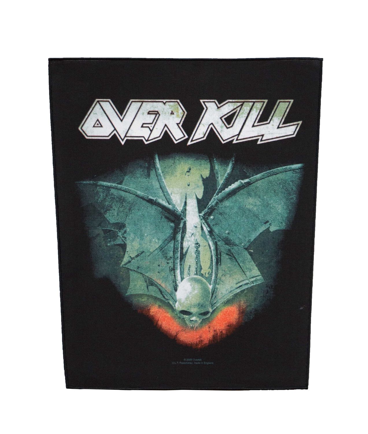 Overkill Skull with Wings Sew-On Backpatch