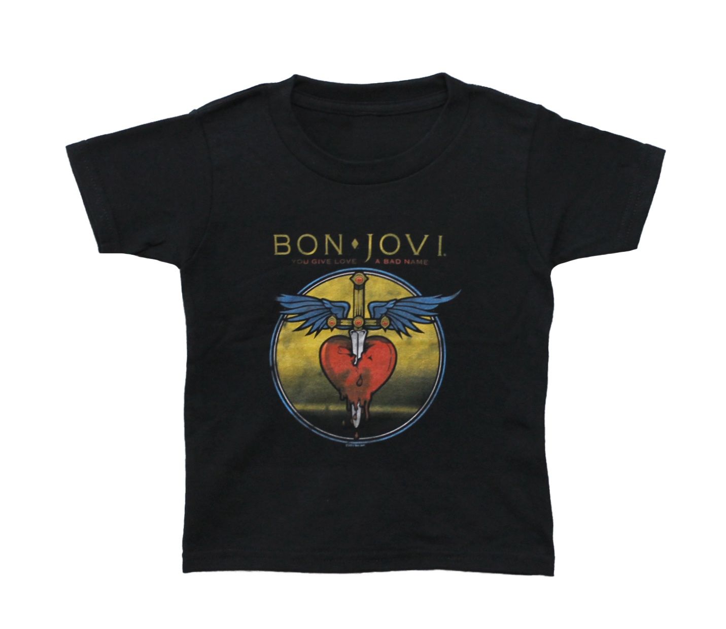 Bon Jovi Bad Name Circle Logo Toddler - Black