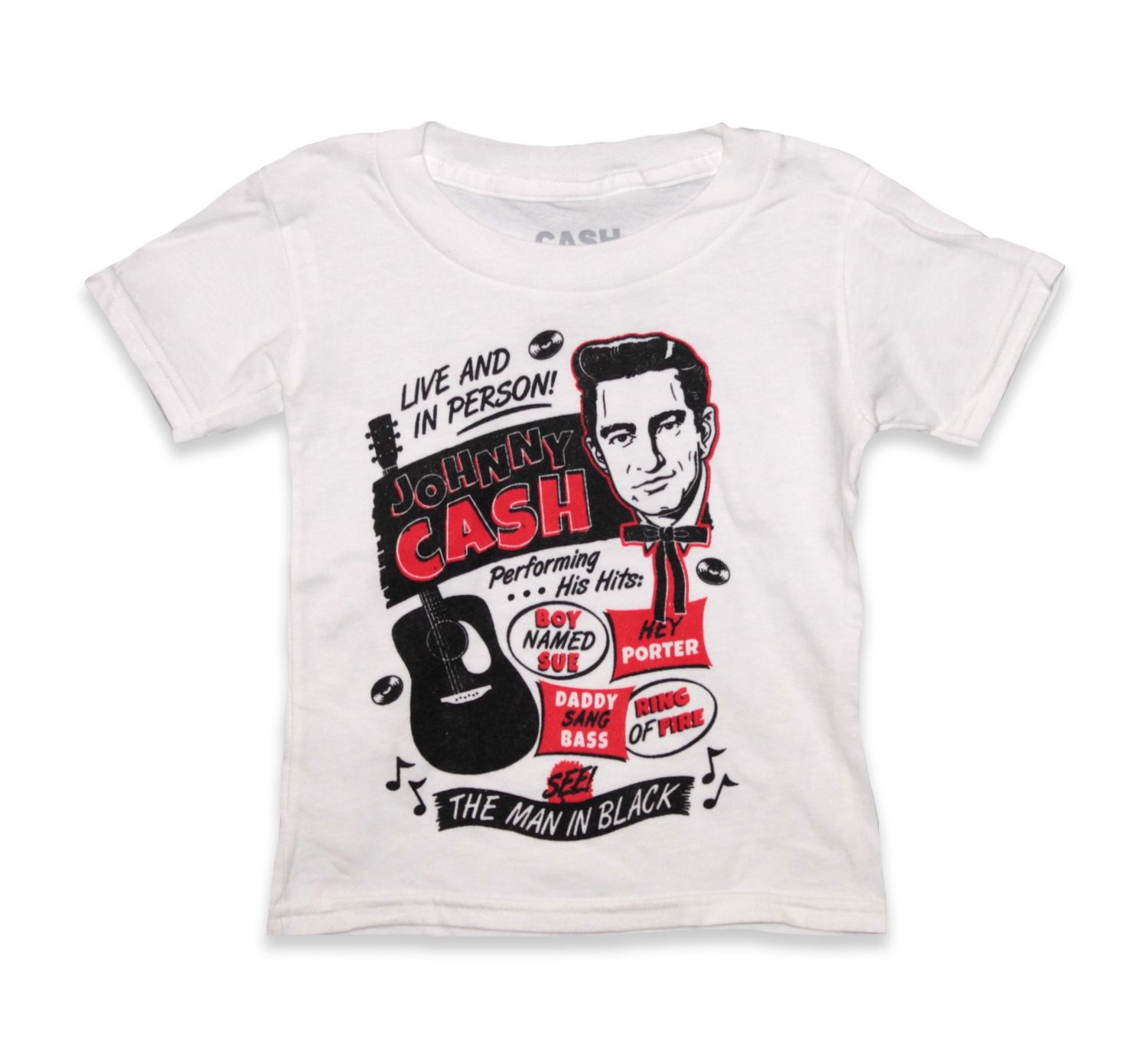 Johnny Cash Live &amp; In Person Toddler - WHT