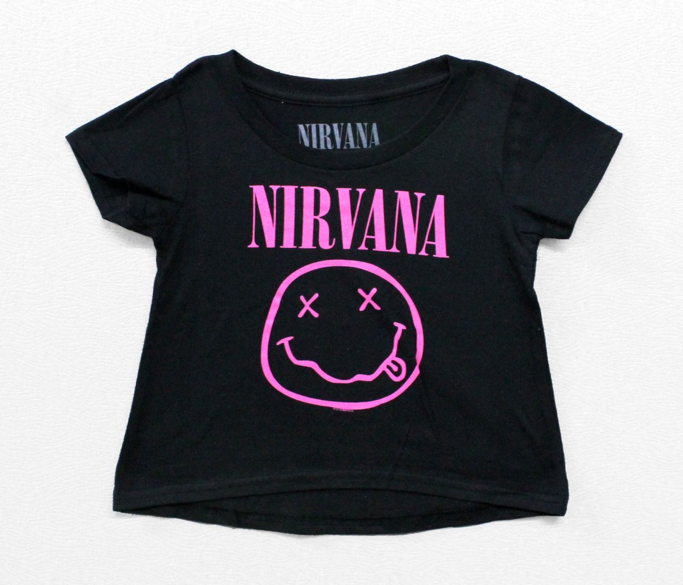 Nirvana Pink Smiley Face Toddler Tee