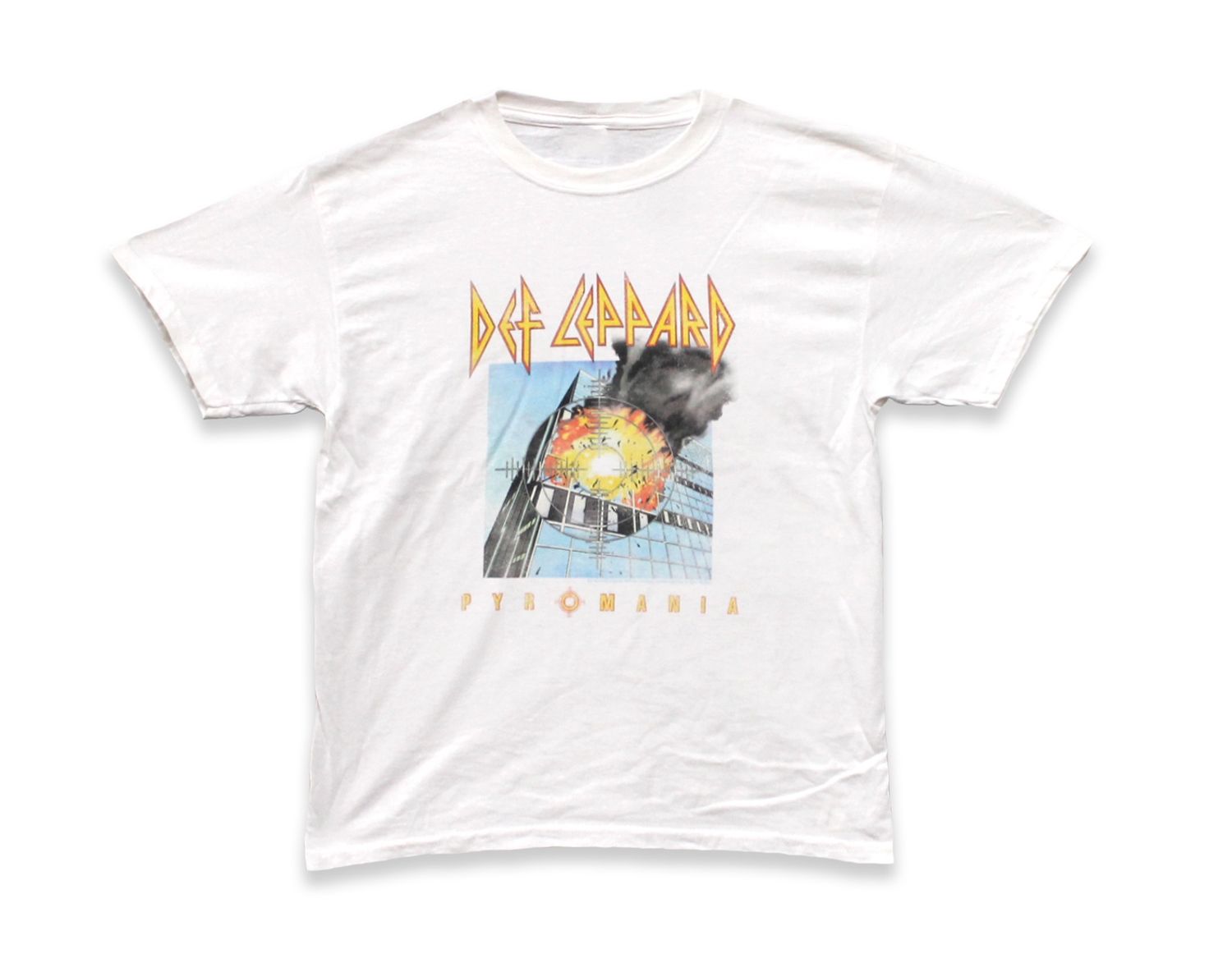 Def Leppard Pyromania Faded Youth - White