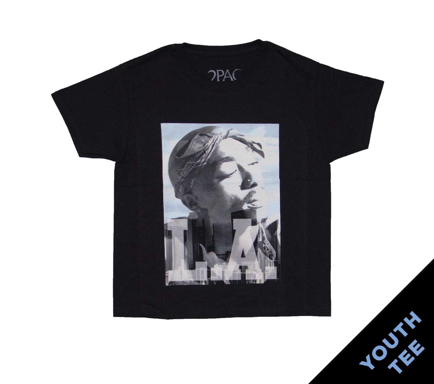 Tupac - L.A. Skyline Youth Tee - BLK