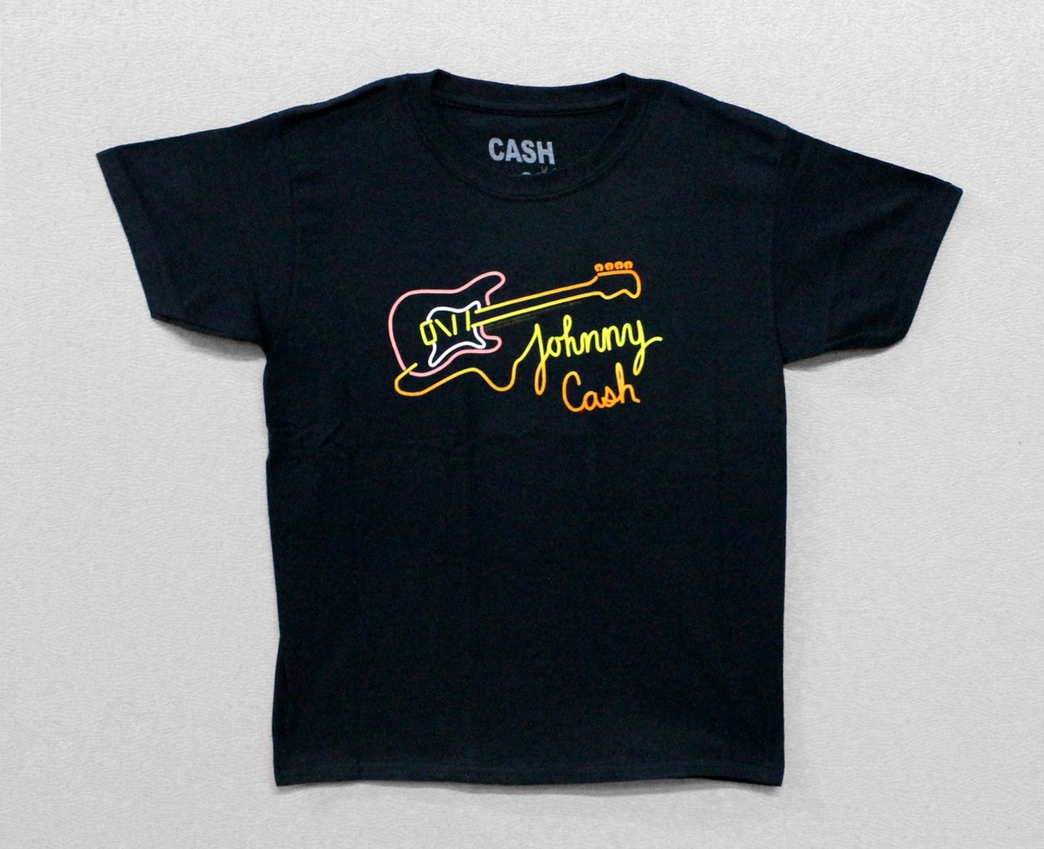 Johnny Cash Neon Guitar Sign Youth Tee