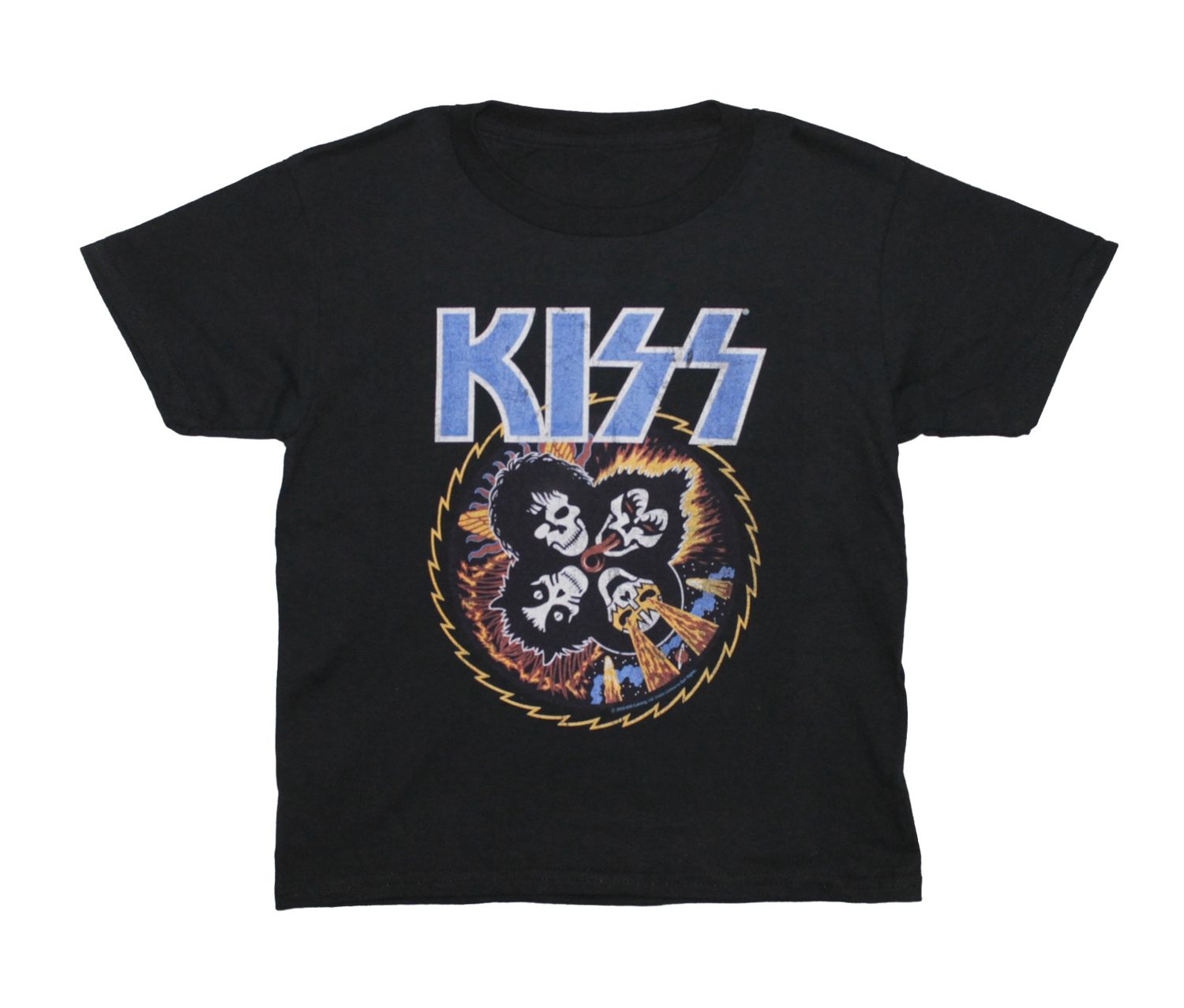 Kiss Skull Circle Youth-Blk