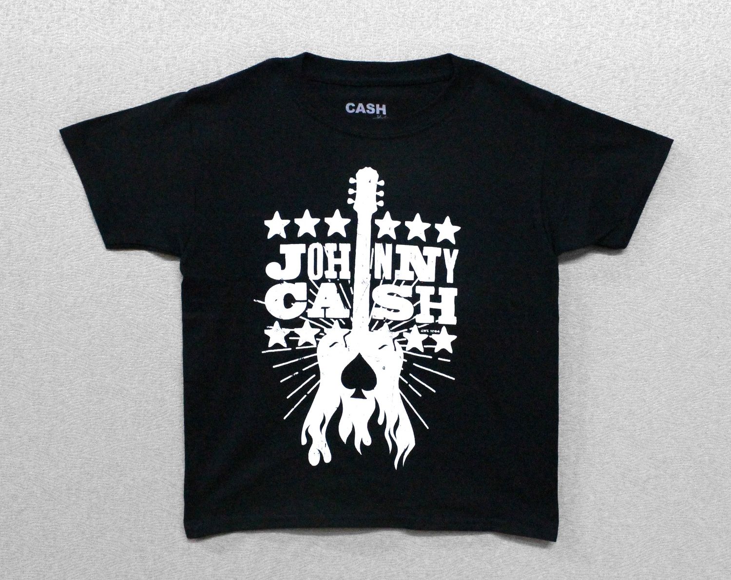 Johnny Cash Woodcut Guitar Youth
