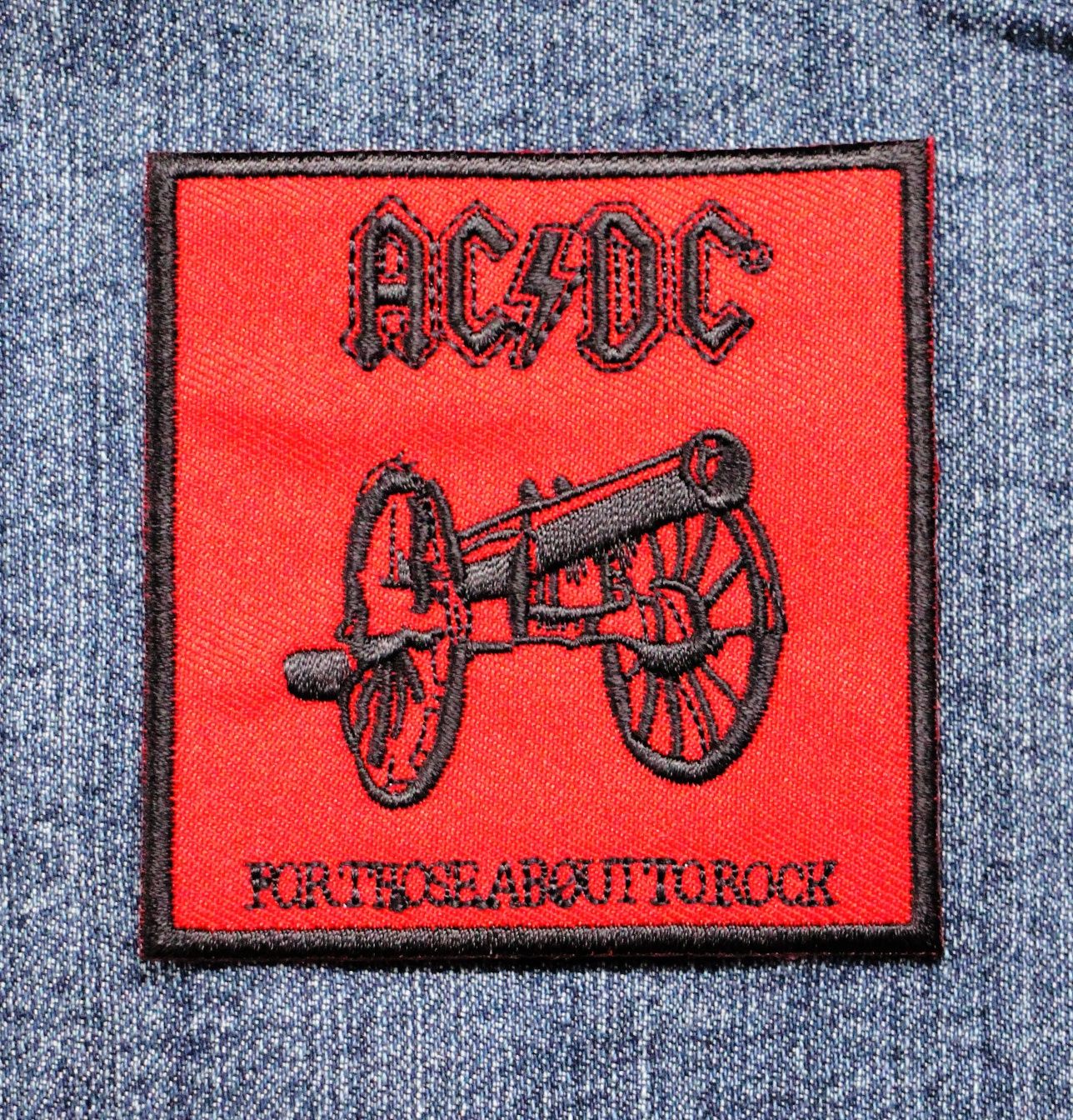AC/DC For Those About to Rock Red Iron-On Patch