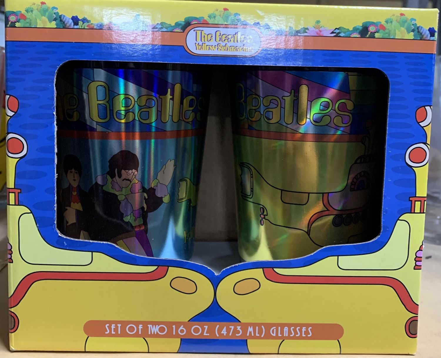 Beatles Yellow Submarine Pint Glass Set