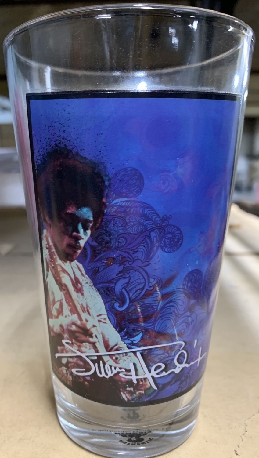 Jimi Hendrix Blue B/G Glass