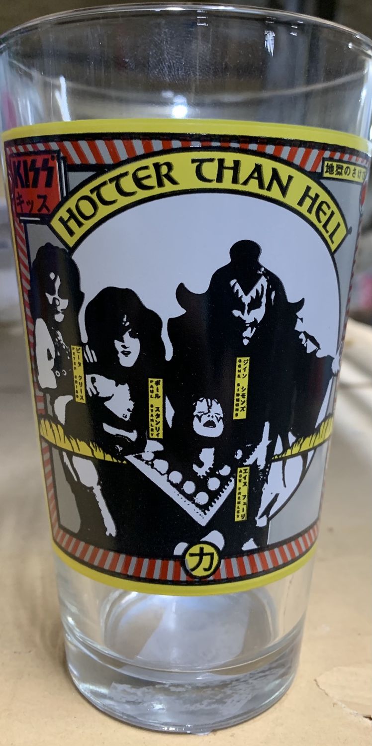 Kiss Hotter Than Hell Glass