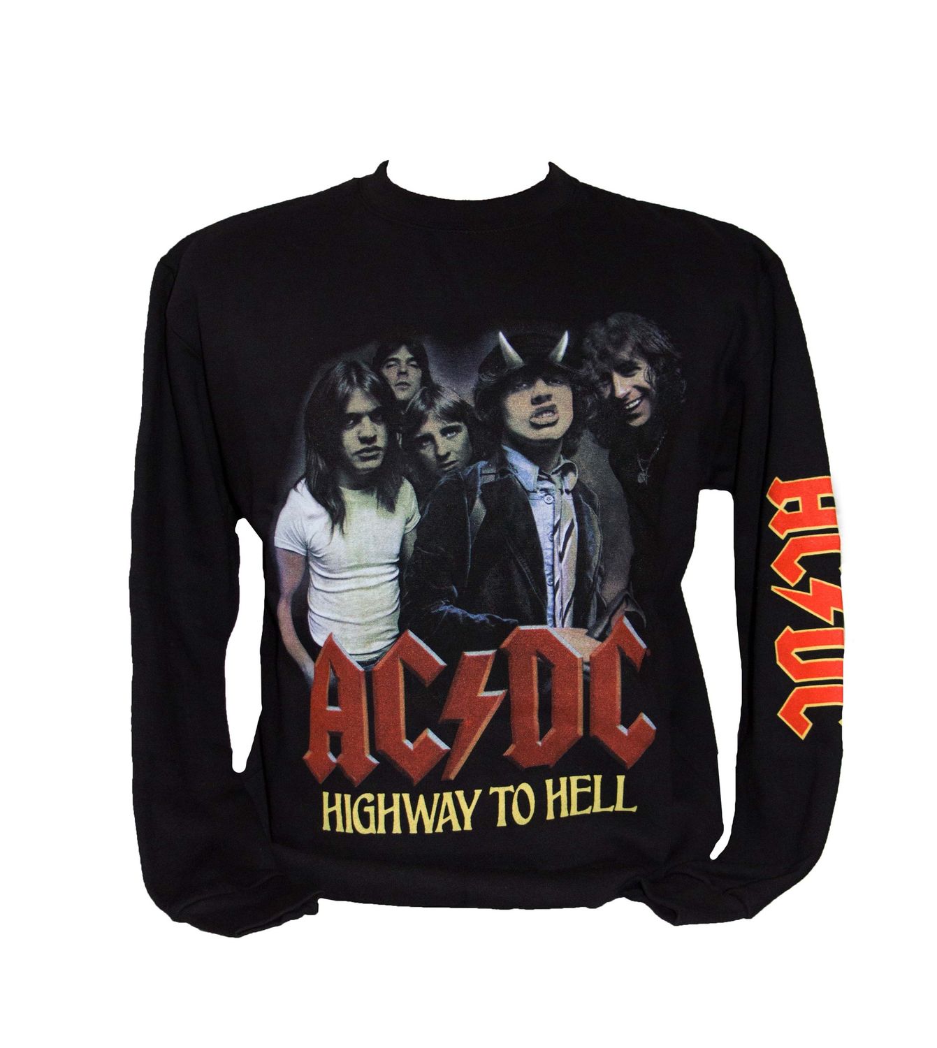 AC/DC Highway to Hell Color Crewneck Sweater - BLK