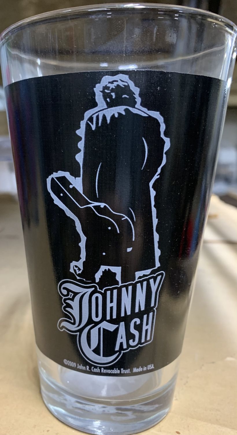 Johnny Cash Guitar Glass