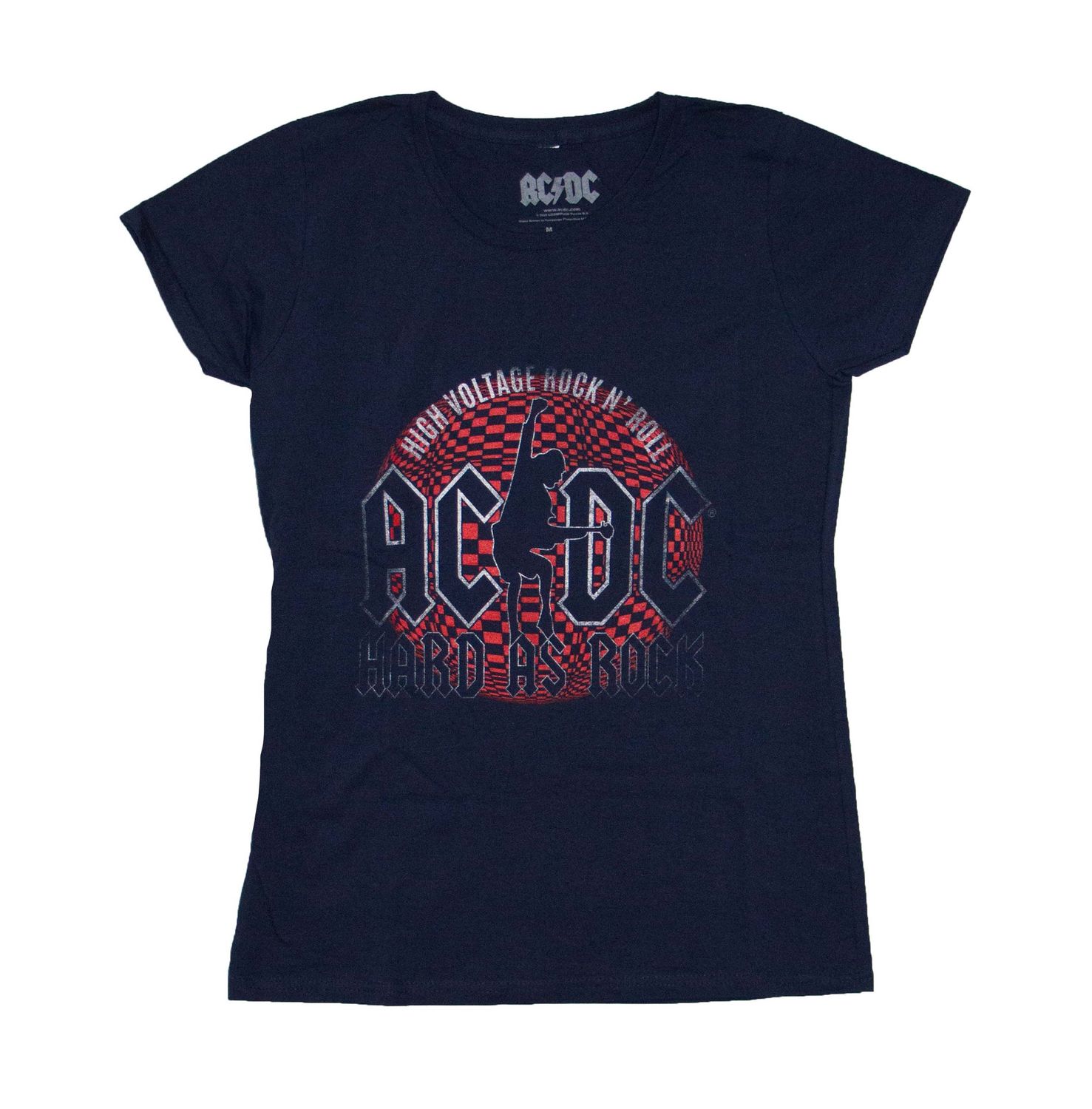 AC/DC Hard as Rock Women's Tee - NAVY
