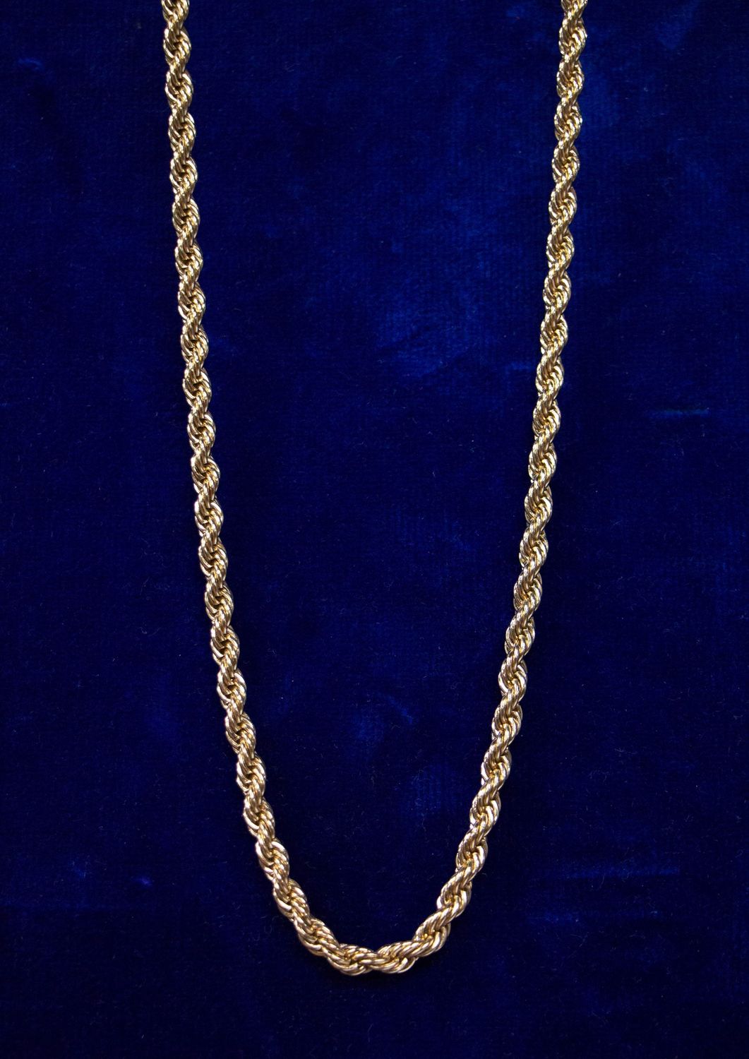Gold Braided Rope Chain Necklace