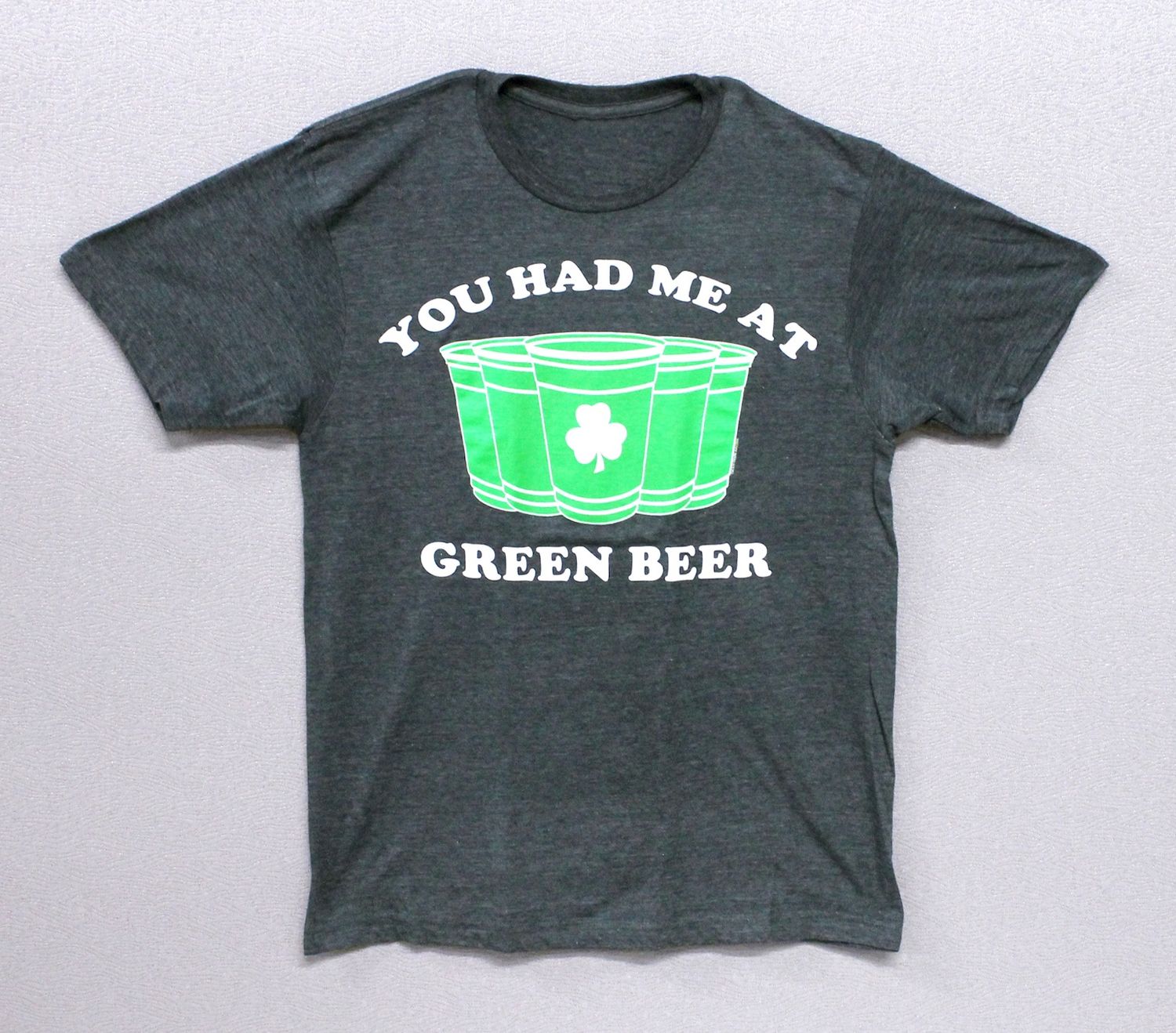 St Patricks Green Beer on Grey