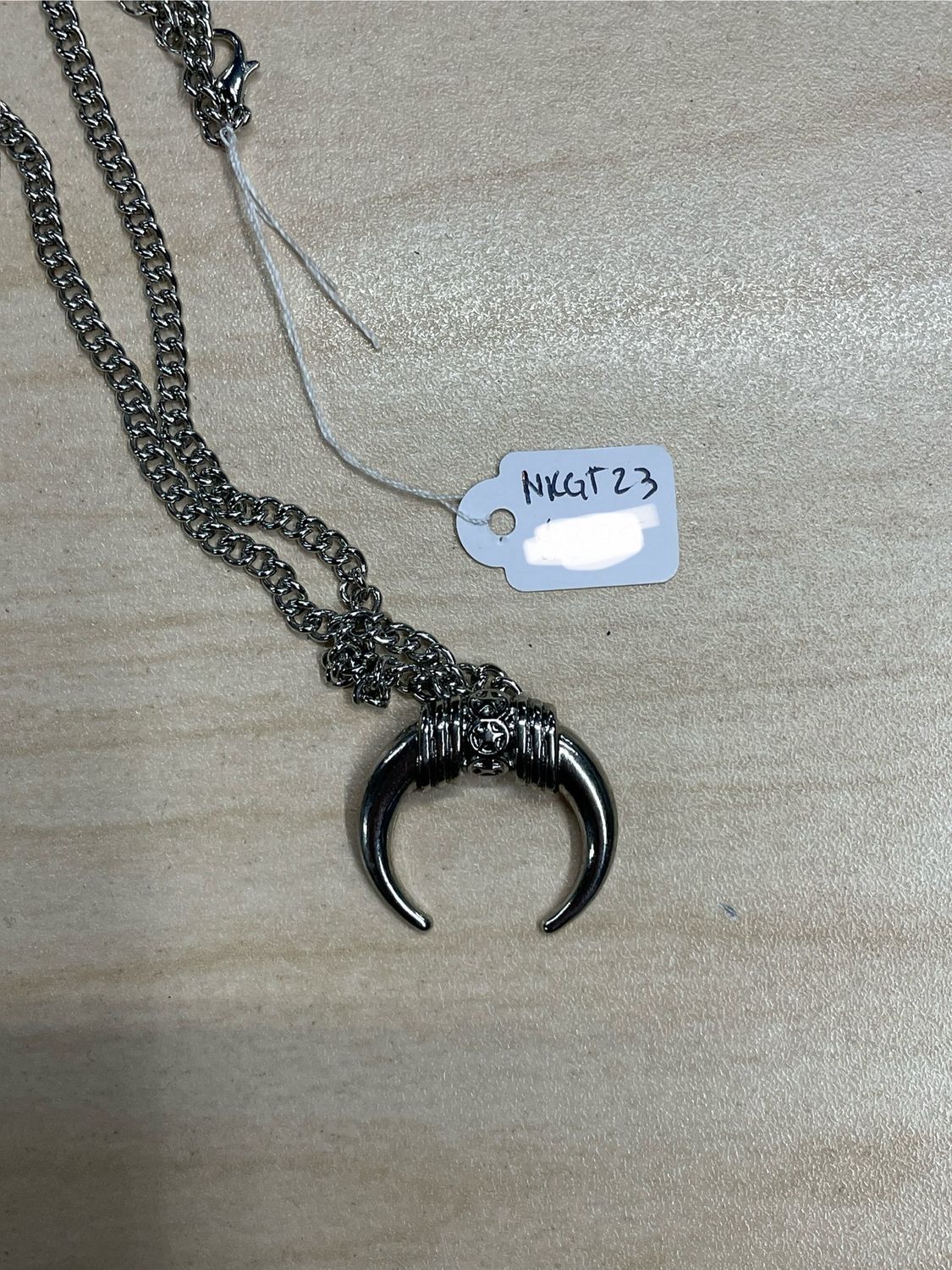 Downward Crescent Ver. 1 (smooth) Pendant Necklace