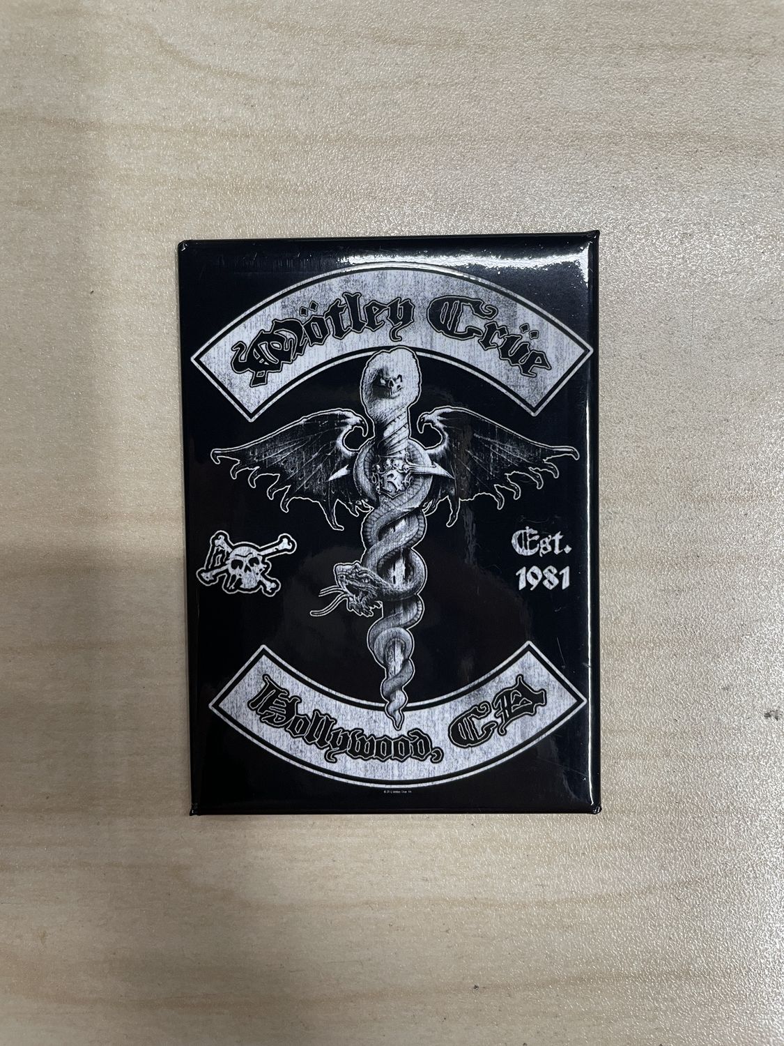 Motley Crue Est. 1981 Hollywood Magnet