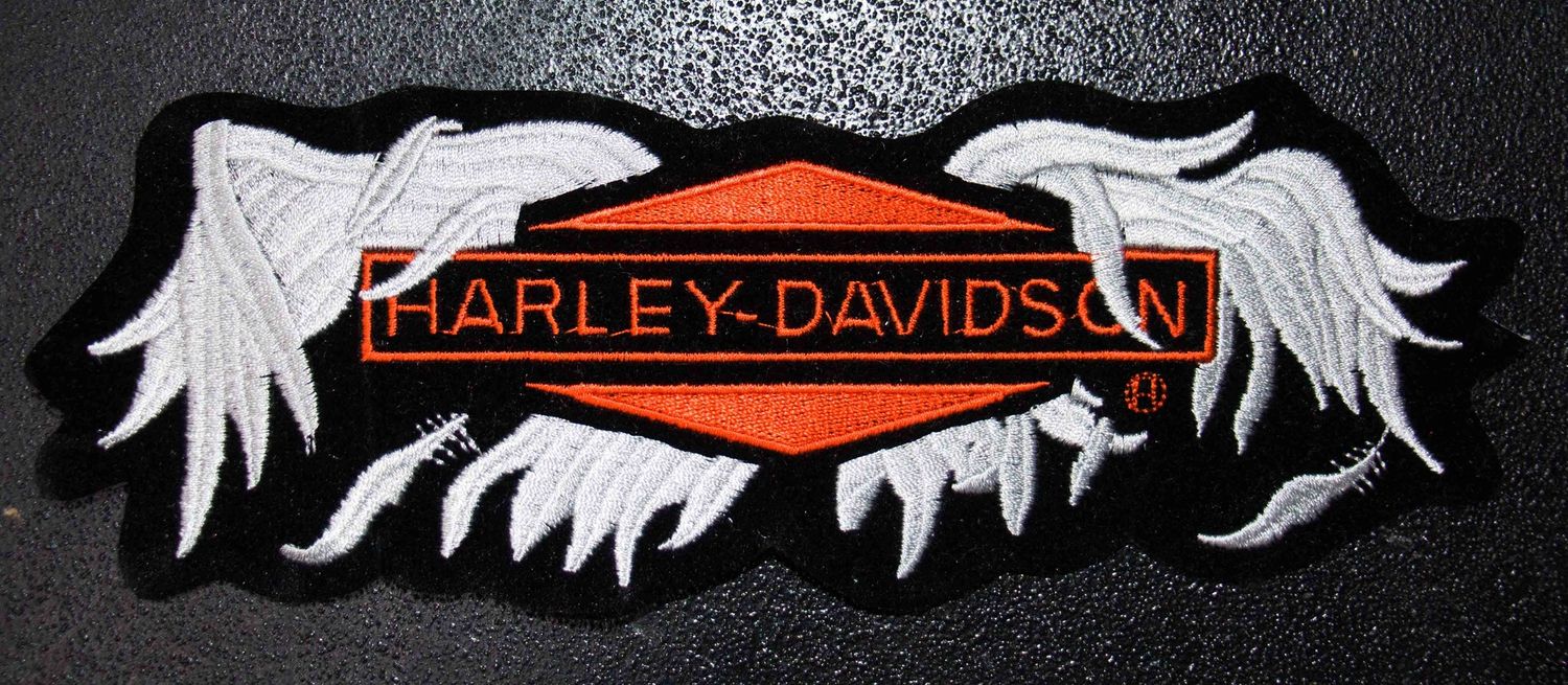 Harley Davidson Wings (Horizontal) Oversized Iron-On Patch