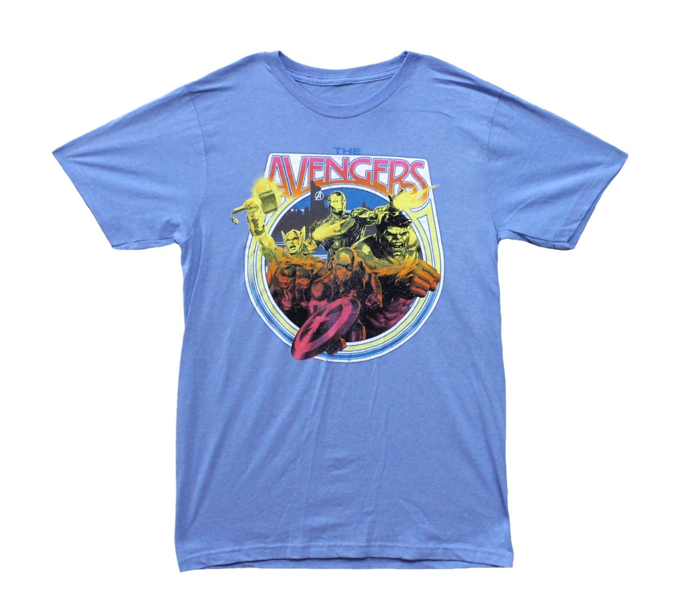 Marvel Avengers Neon Circle-Light Blue Heather