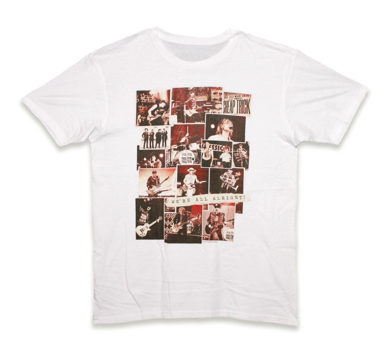 Cheap Trick We're All Alright Photo Collage - White